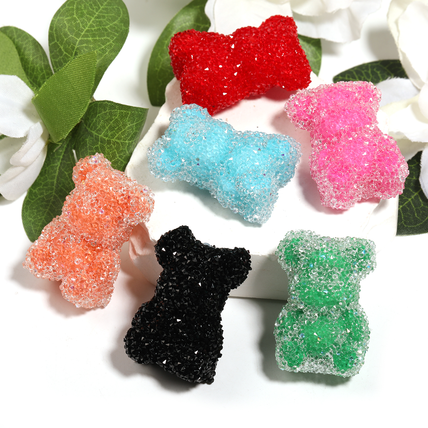 【B139】10pcs  Candy Color Bear Beads For Bracelet, Necklace, Jewelry Making Diy-JPM