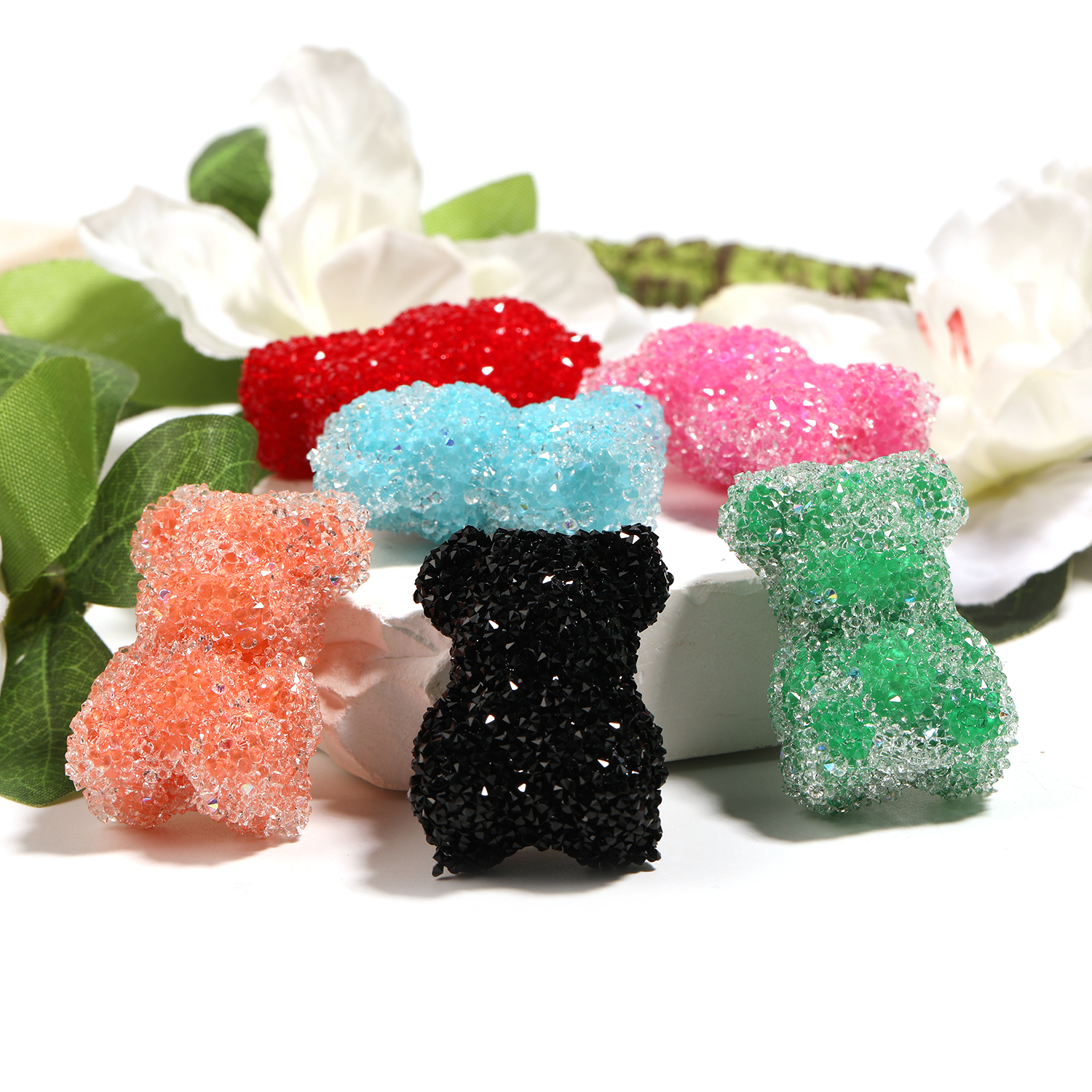 【B139】10pcs  Candy Color Bear Beads For Bracelet, Necklace, Jewelry Making Diy-JPM
