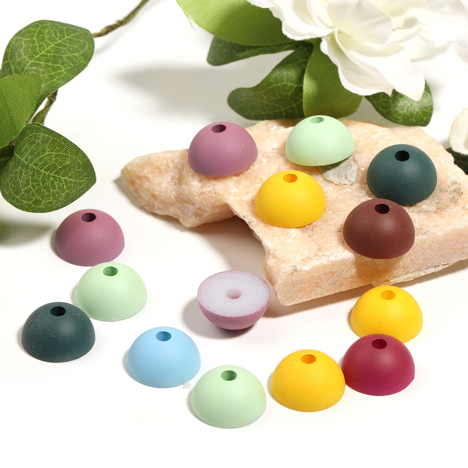 【B140】100pcs  Silicone Beads, Diy Bead Round  Beads-JPM