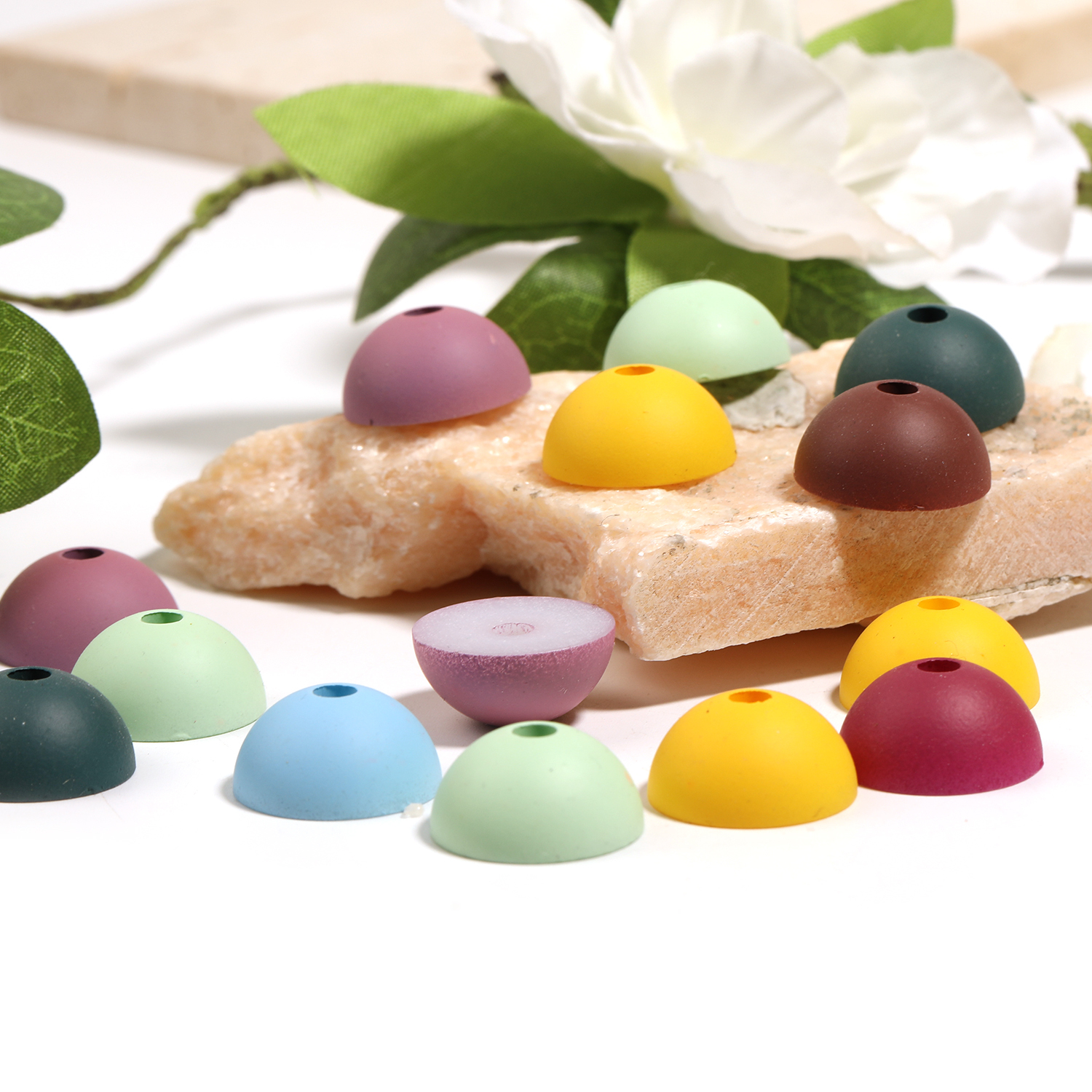 【B140】100pcs  Silicone Beads, Diy Bead Round  Beads-JPM