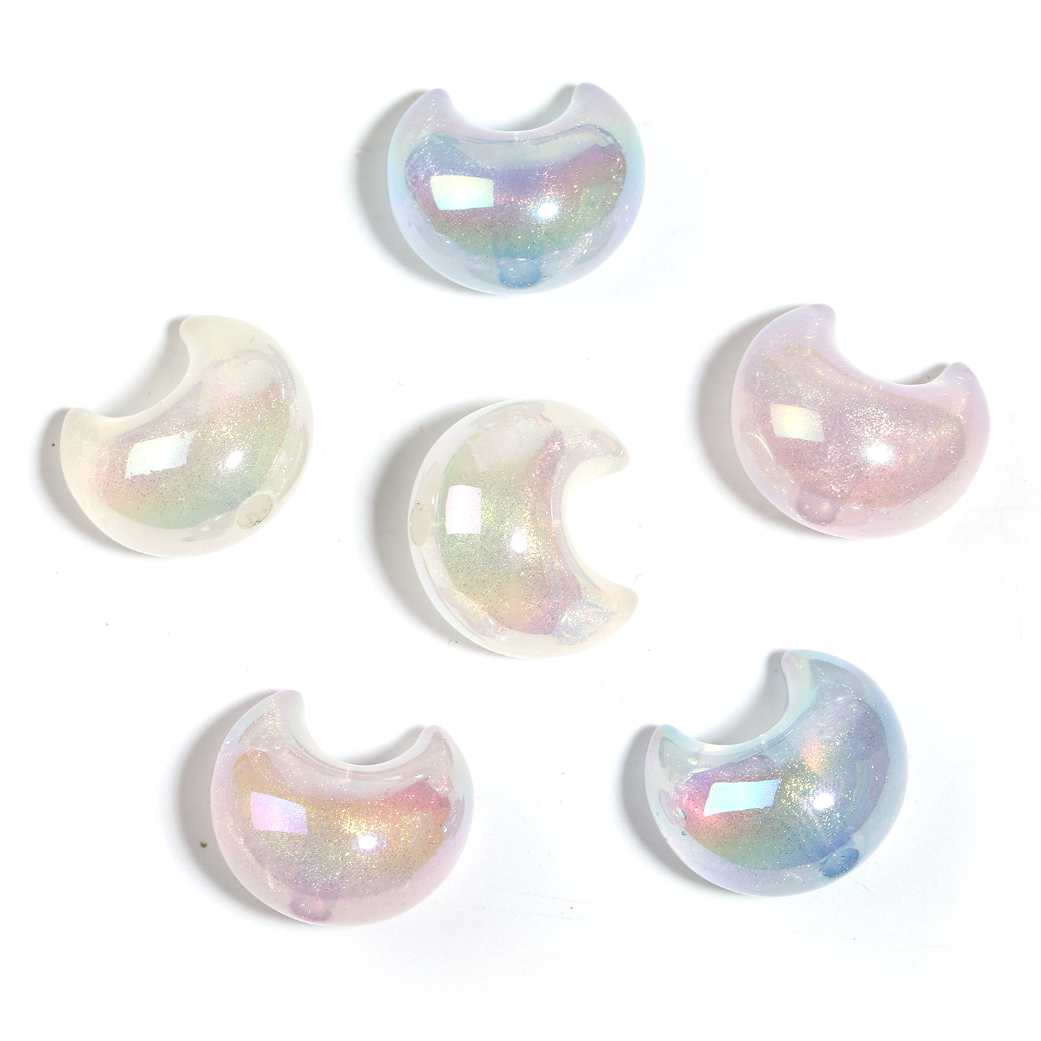 【B141】50pcs Gradient colorful shell shape beads for DIY-JPM