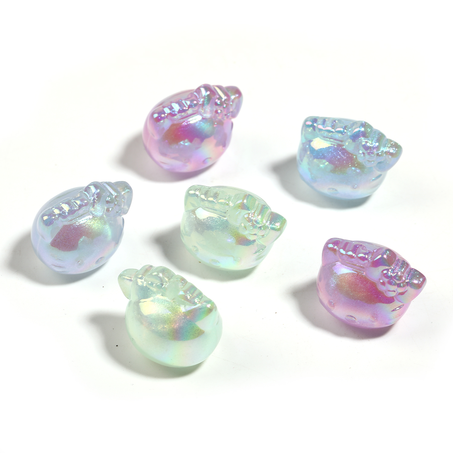 【B141】50pcs Gradient colorful shell shape beads for DIY-JPM