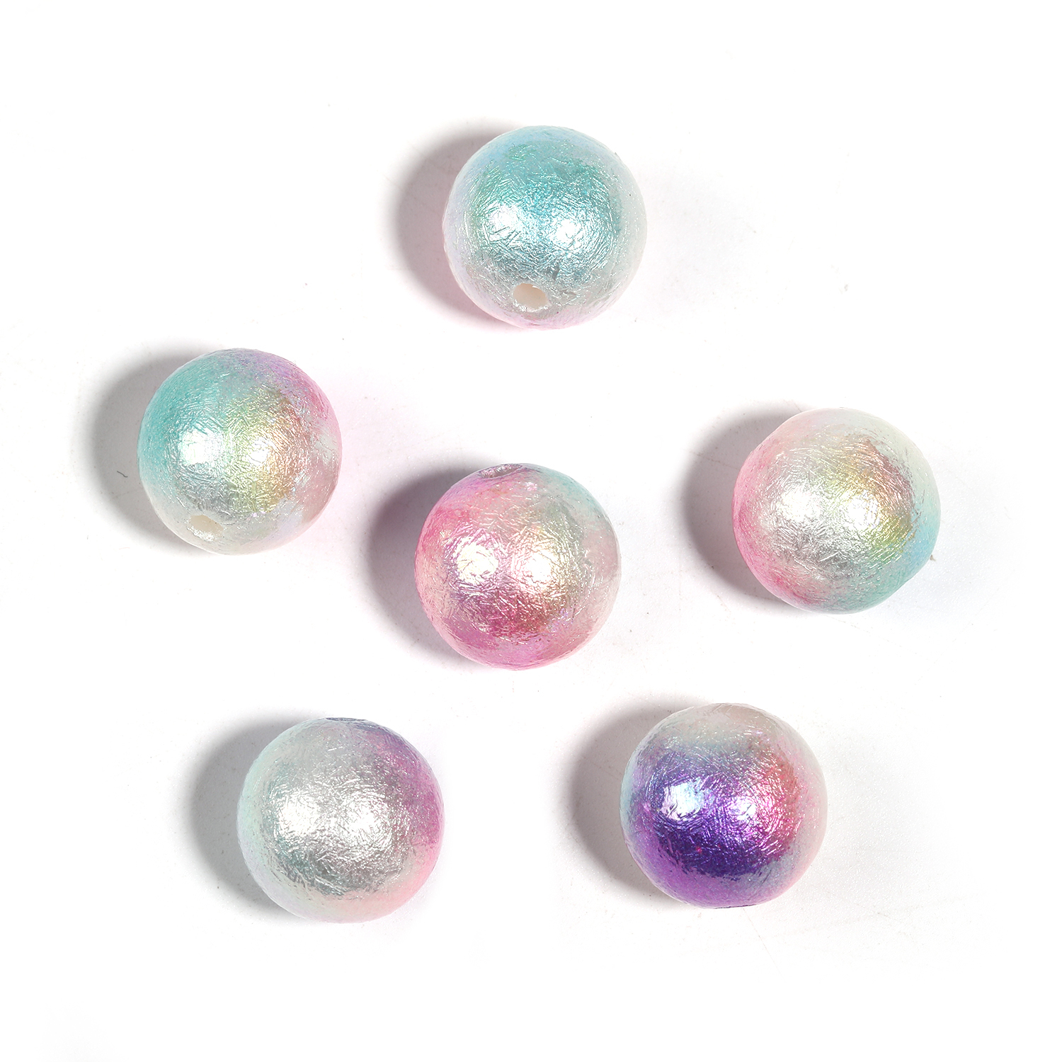 【B82】100pcs Round Colorful ABS Plastic Imitation Pearl beads -JPM