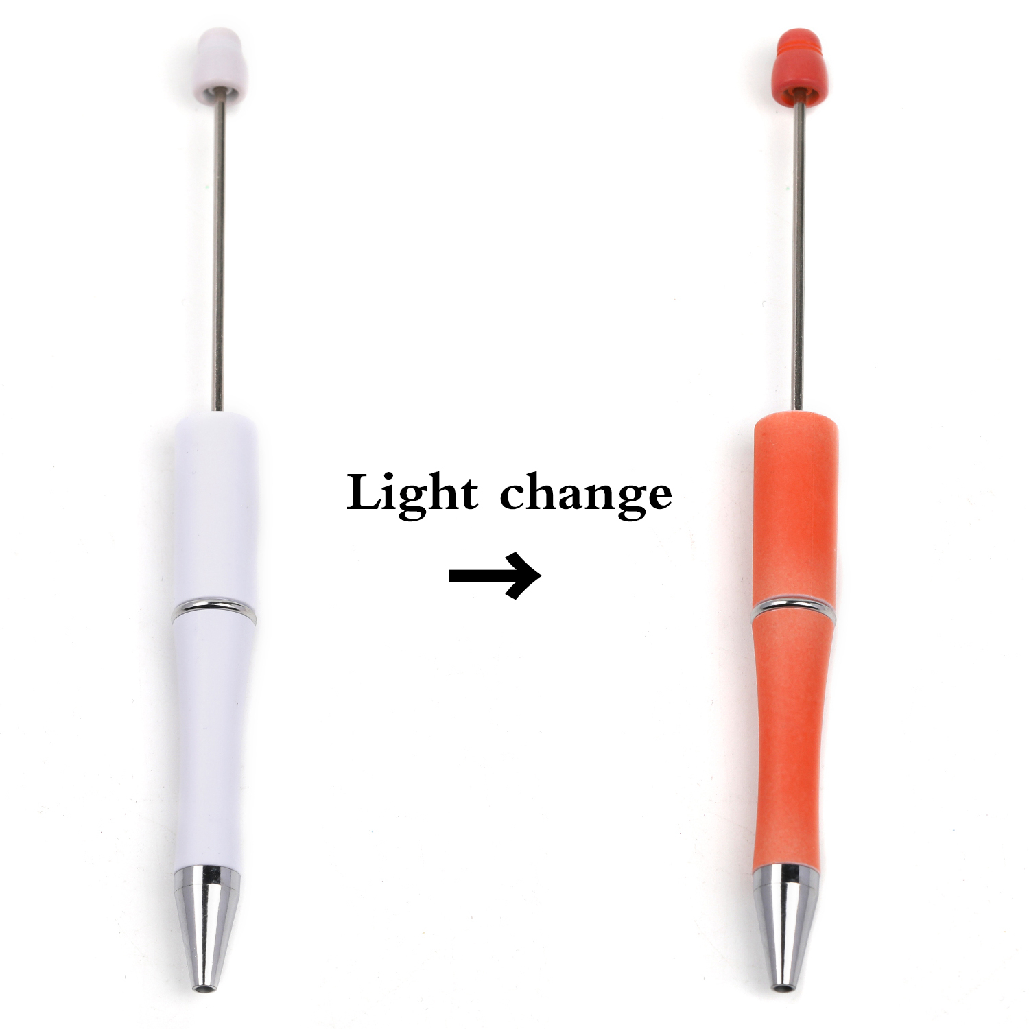 【P79】5Pcs diy color changing bead pen creative plastic ballpoint pen-JPM