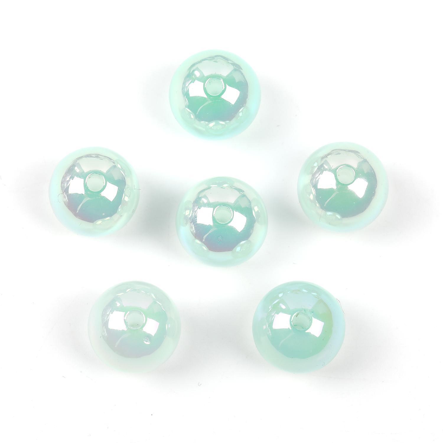 【B50】100pcs 16mm jelly uv colorful diy straight hole bracelet beaded multi-color-JPM