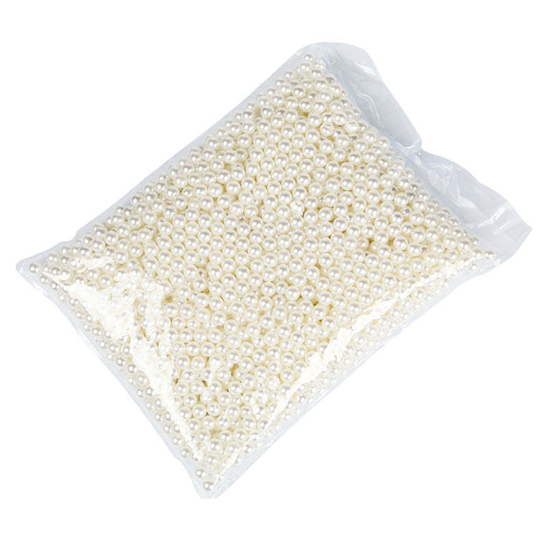 【B7】6mm-20mm holed ABS imitation pearl loose beads pearl DIY jewelry accessories-JPM