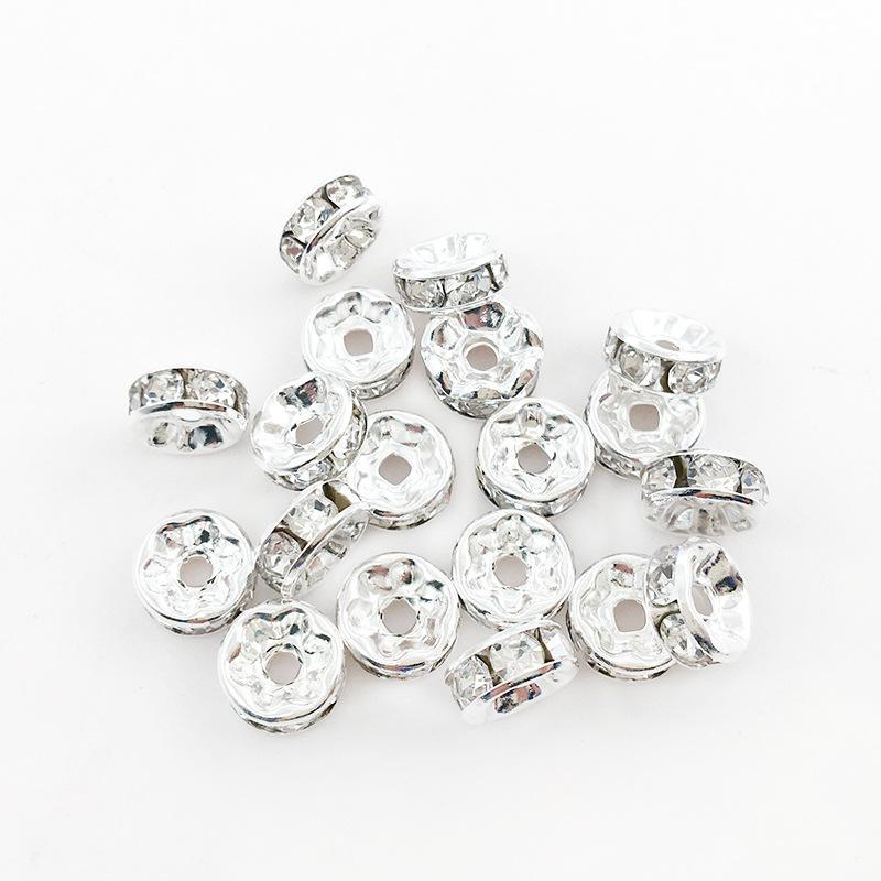 【B8】500pcs Rhinestone Spacer Beads for Jewelry Making, Rondelle Crystal -JPM