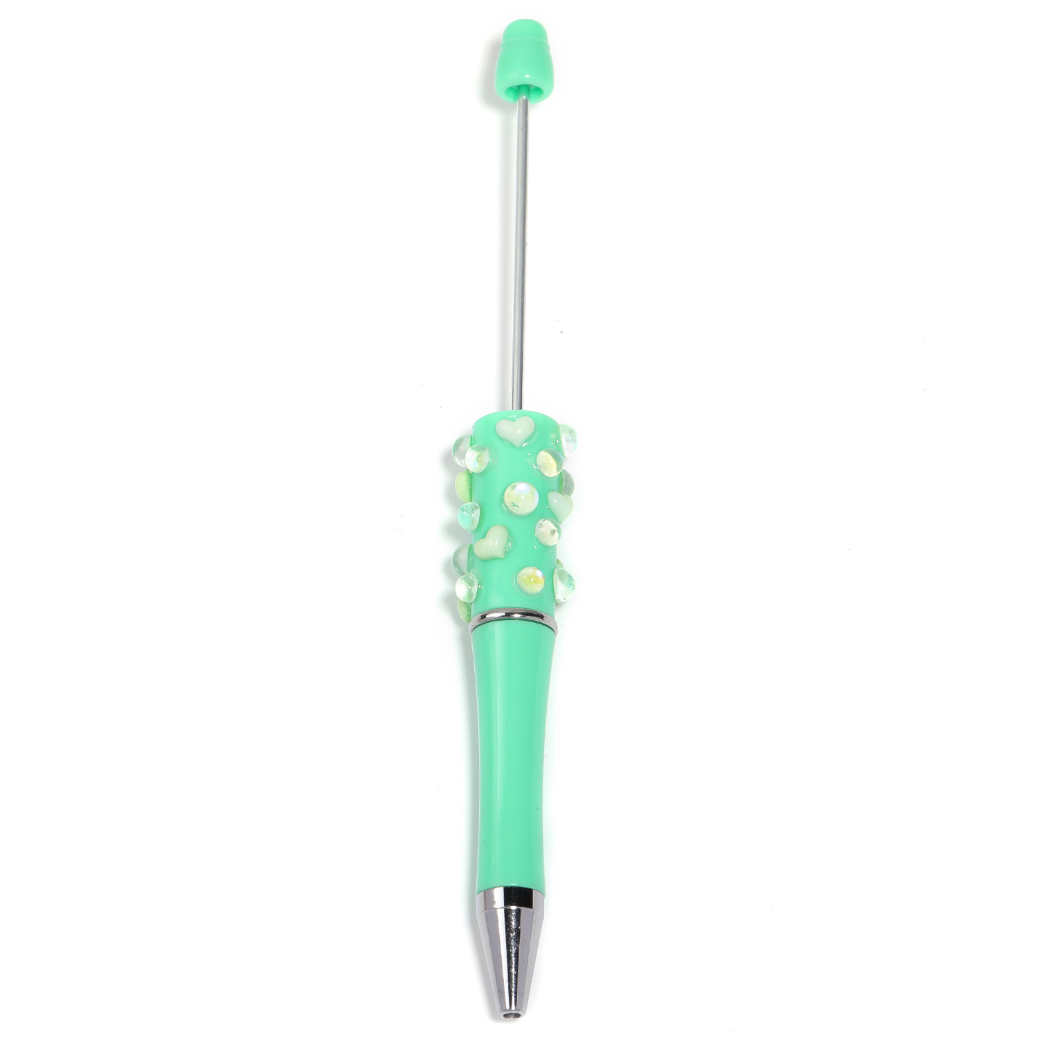 【P173】5pcs  Beadable Pens, Beadable Pens heart crystal-JPM