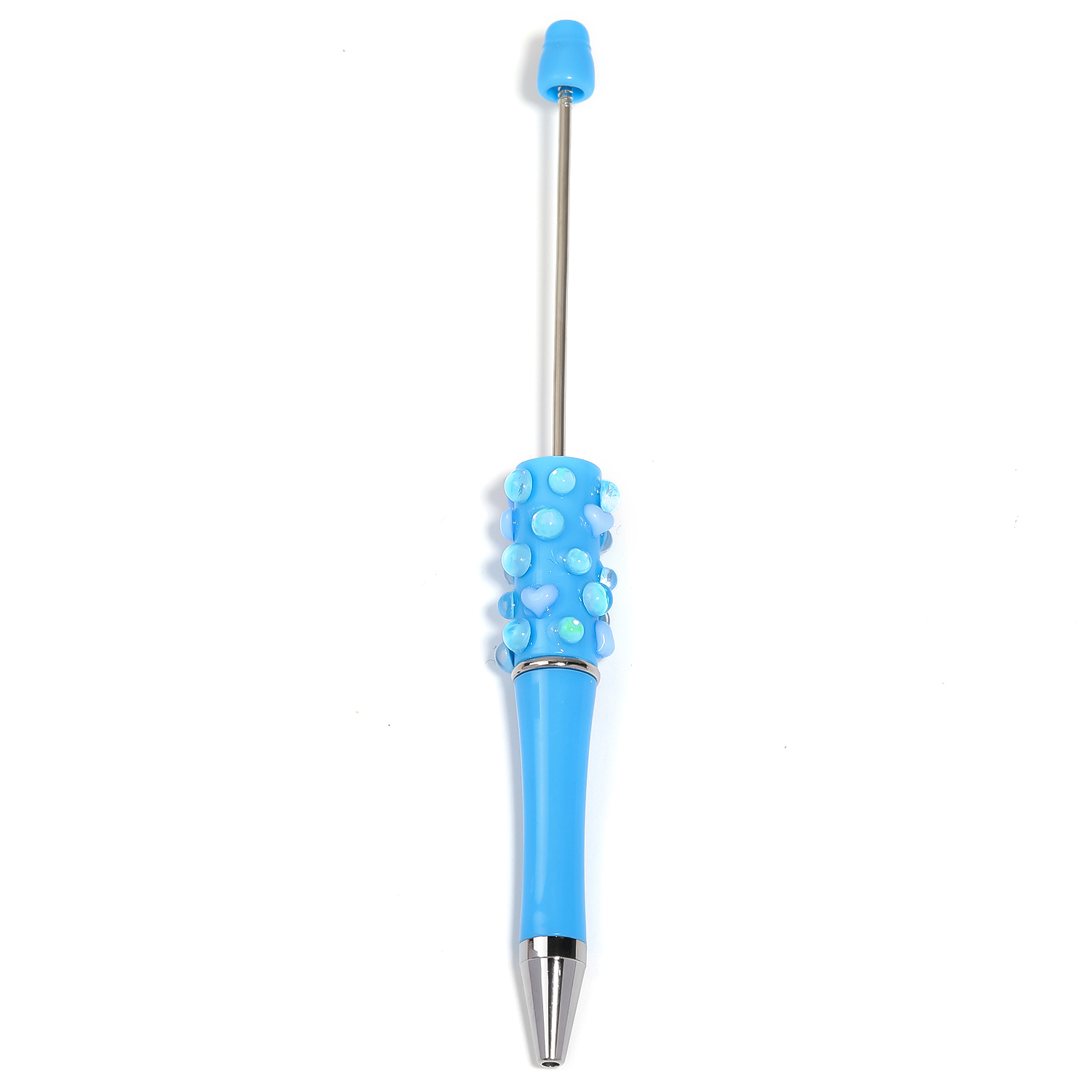 【P173】5pcs  Beadable Pens, Beadable Pens heart crystal-JPM