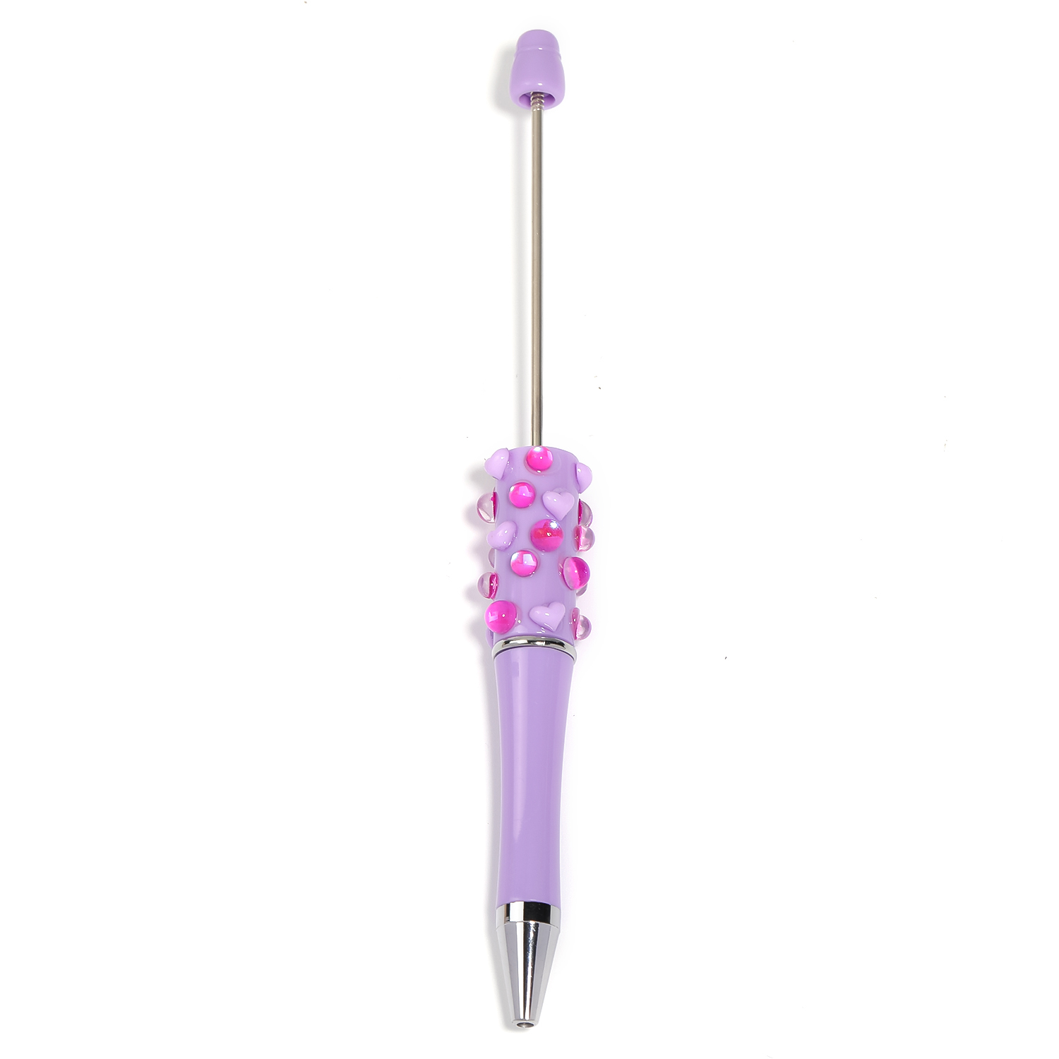 【P173】5pcs  Beadable Pens, Beadable Pens heart crystal-JPM