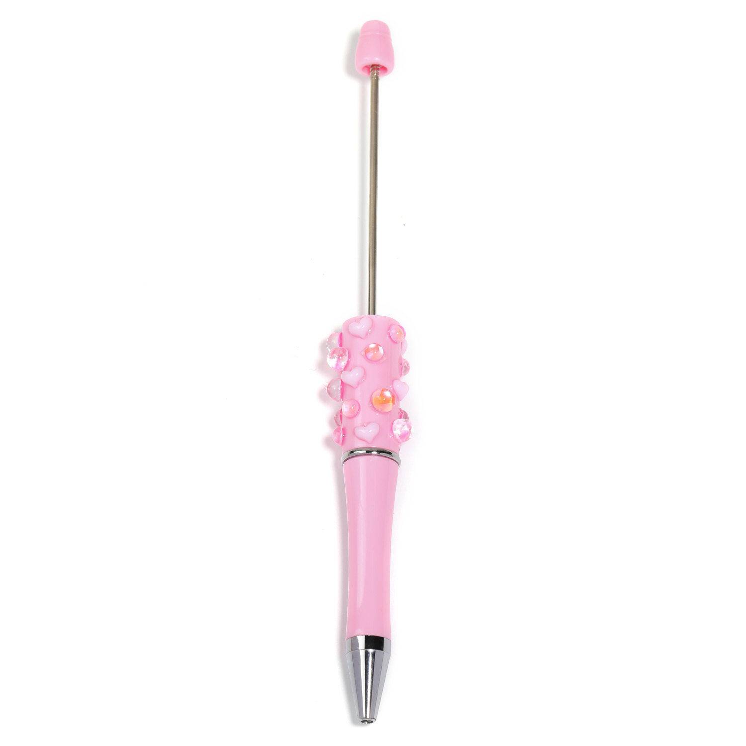 【P173】5pcs  Beadable Pens, Beadable Pens heart crystal-JPM