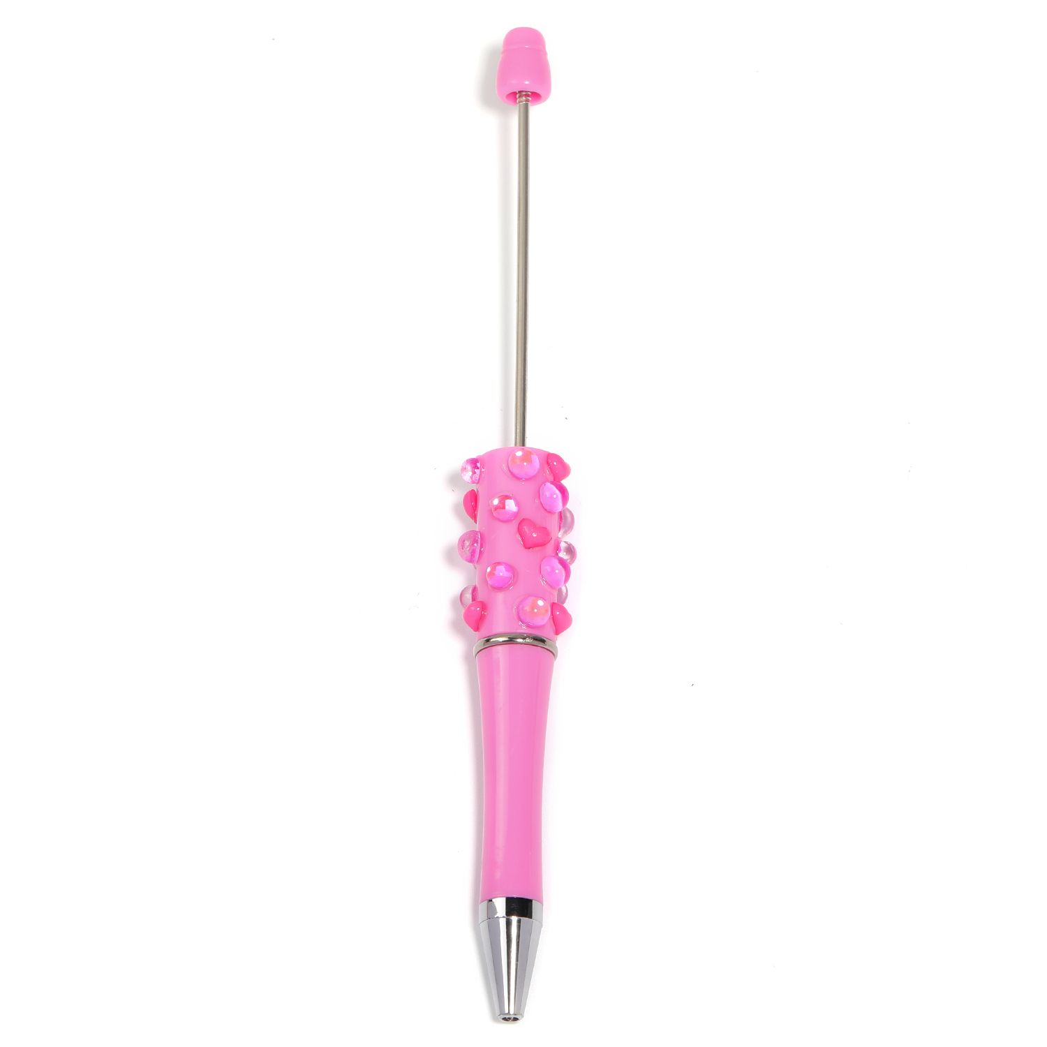 【P173】5pcs  Beadable Pens, Beadable Pens heart crystal-JPM