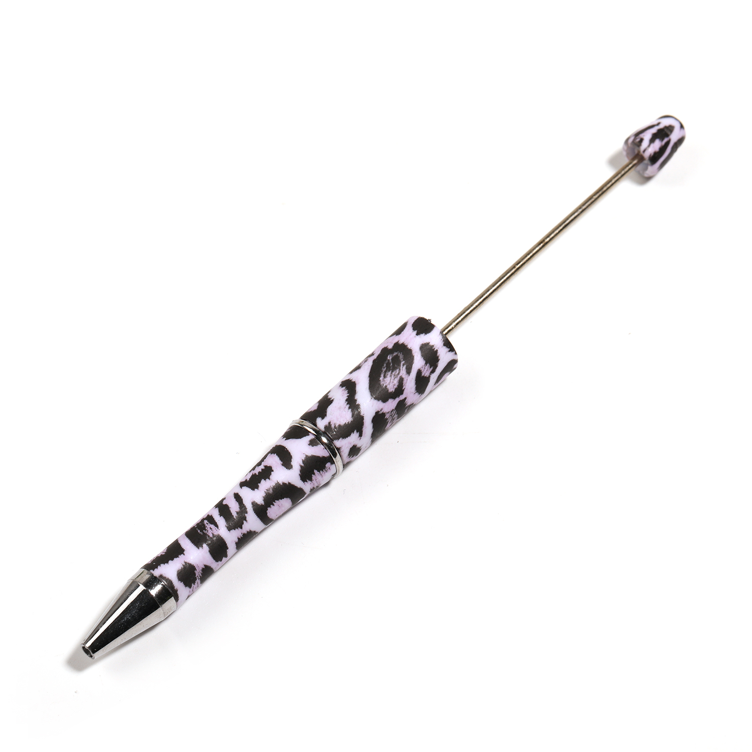 【P43】10pcs Beadable Pens Bulk Plastic Bead Ballpoint Pens for DIY -JPM