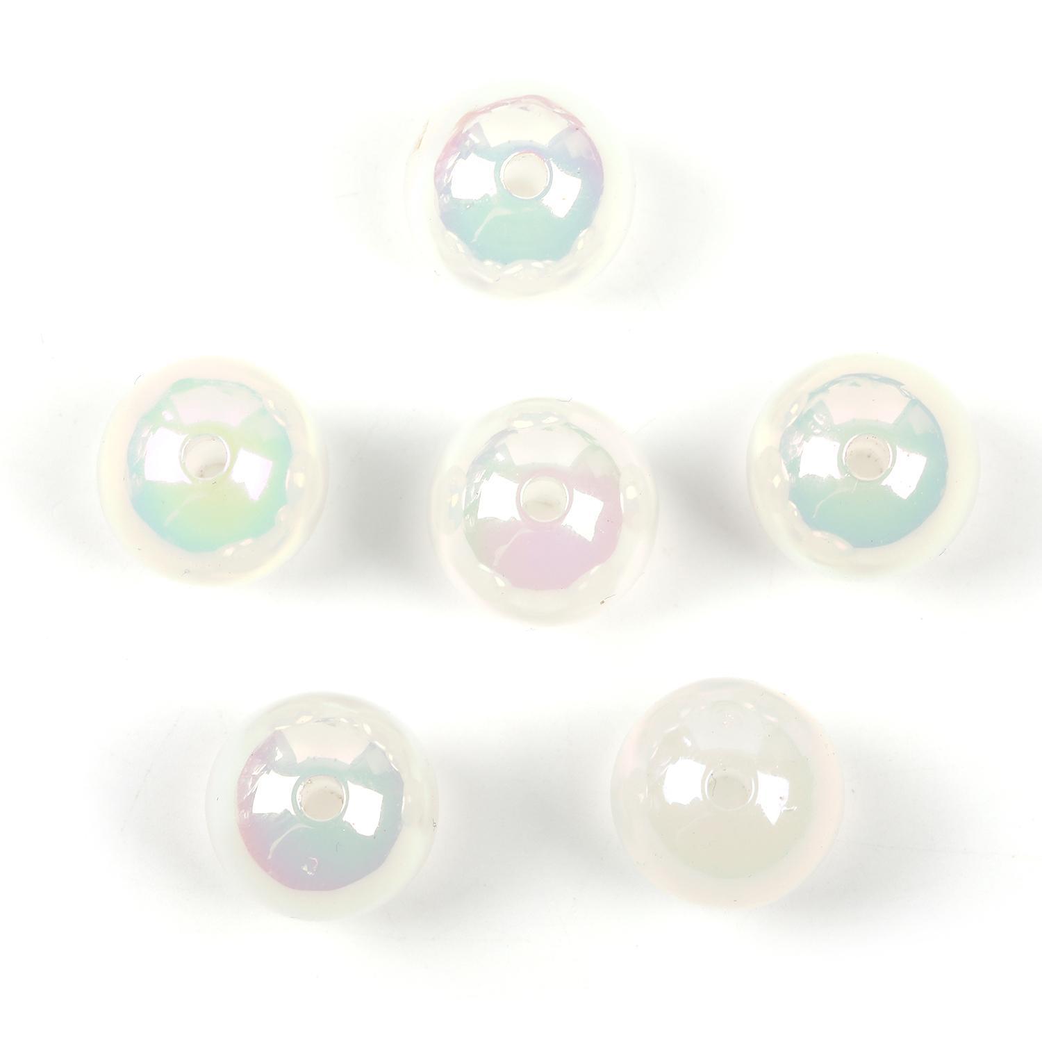 【B50】100pcs 16mm jelly uv colorful diy straight hole bracelet beaded multi-color-JPM