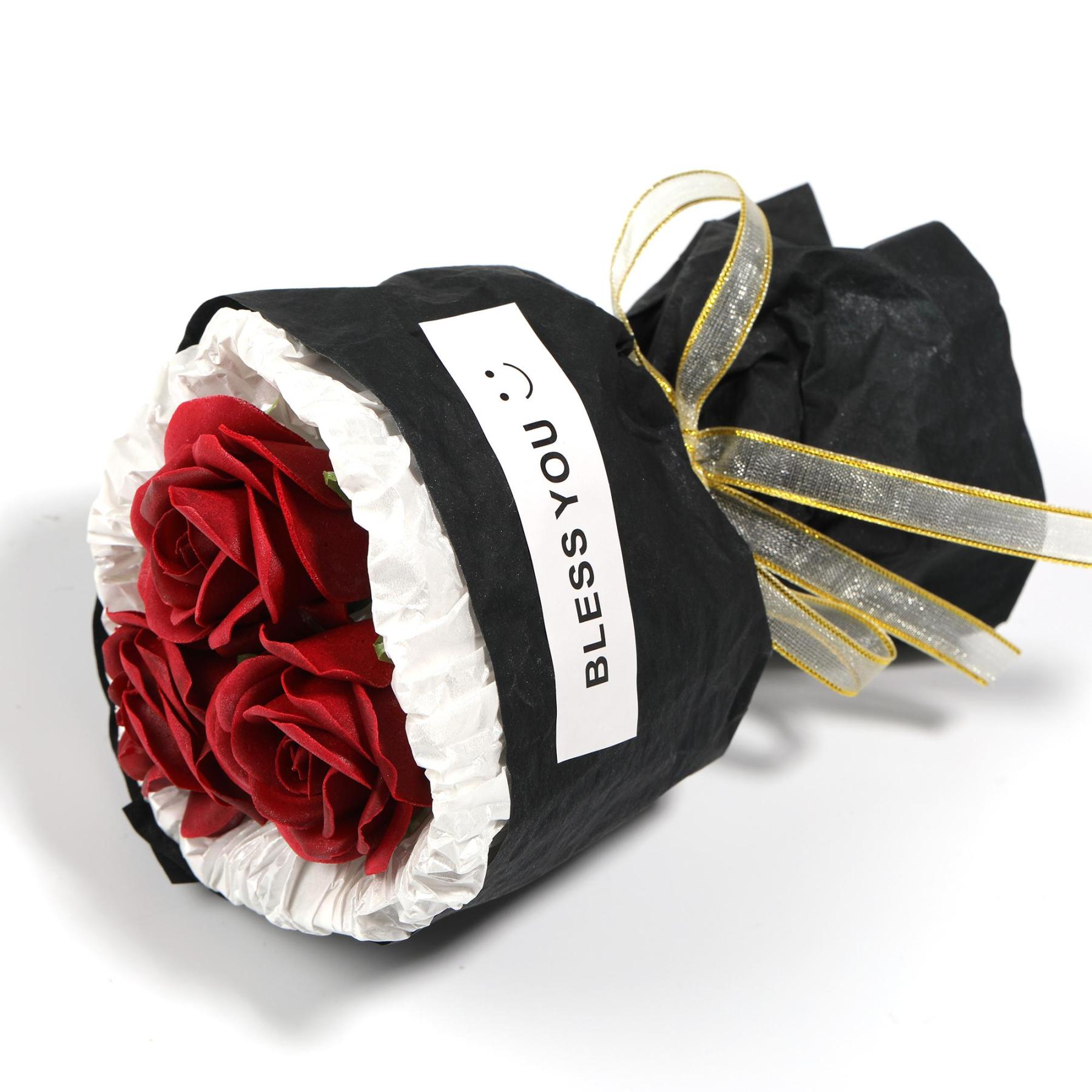 【B267】4 cm colorful ribbon, simulating flower gift