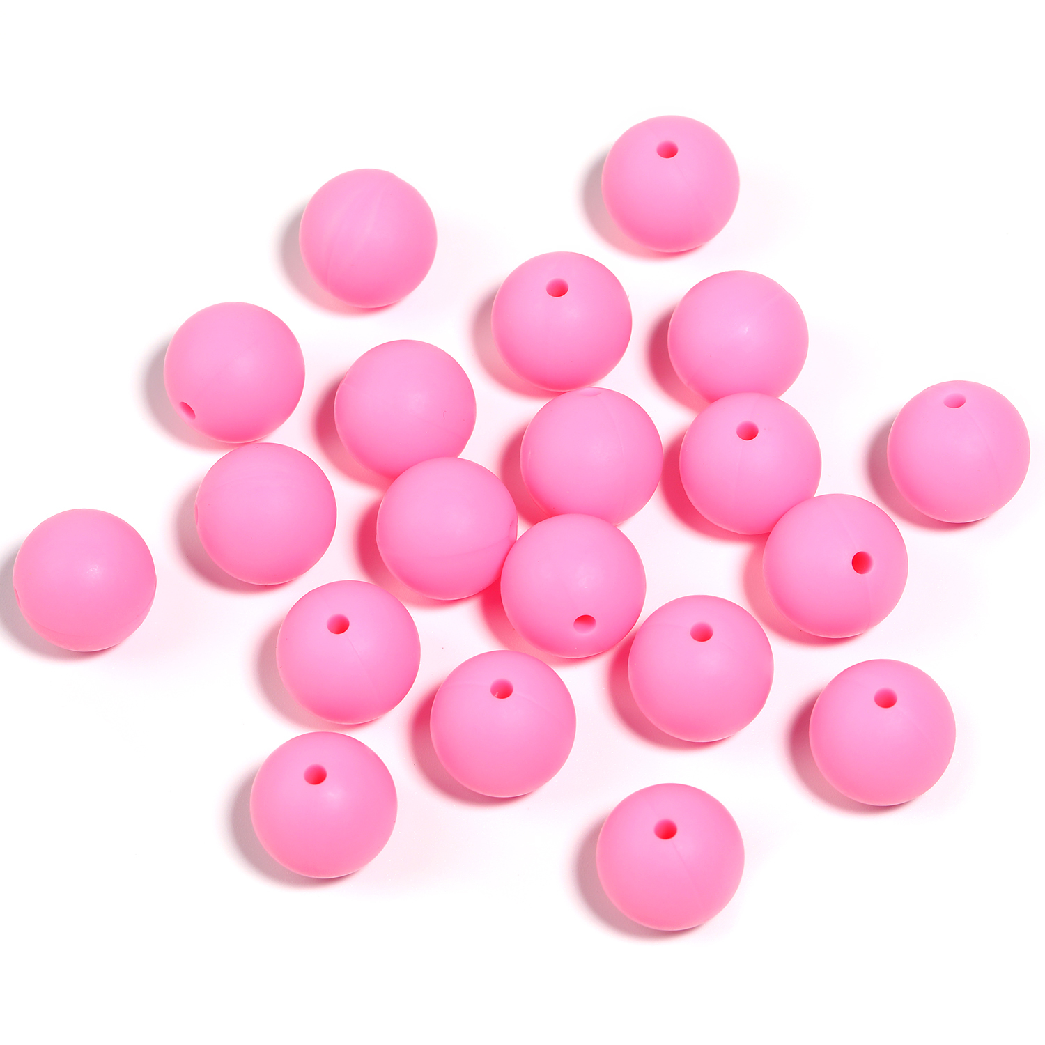 【B170】50pcs  Eco-Friendly Silicone Beads, Round, Mixed Color-JPM