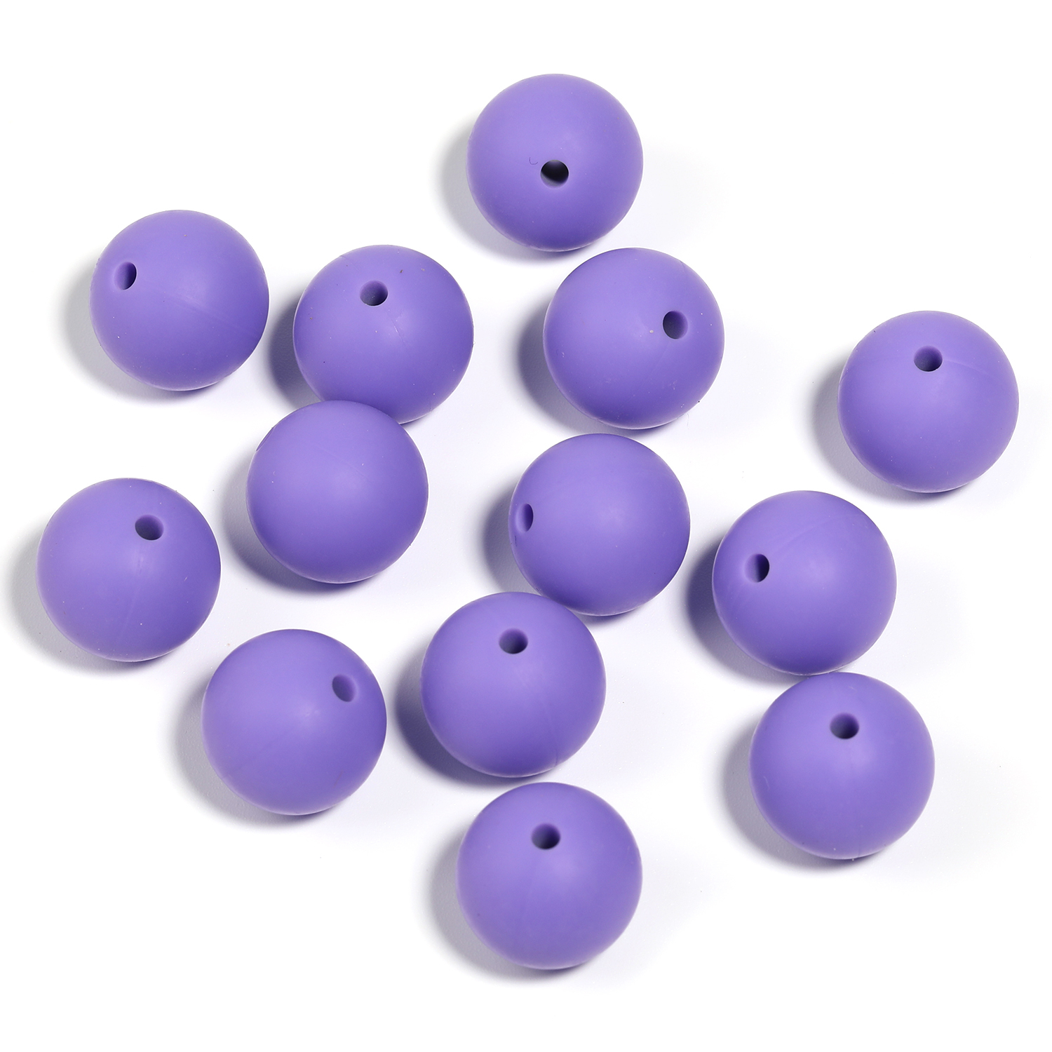 【B170】50pcs  Eco-Friendly Silicone Beads, Round, Mixed Color-JPM