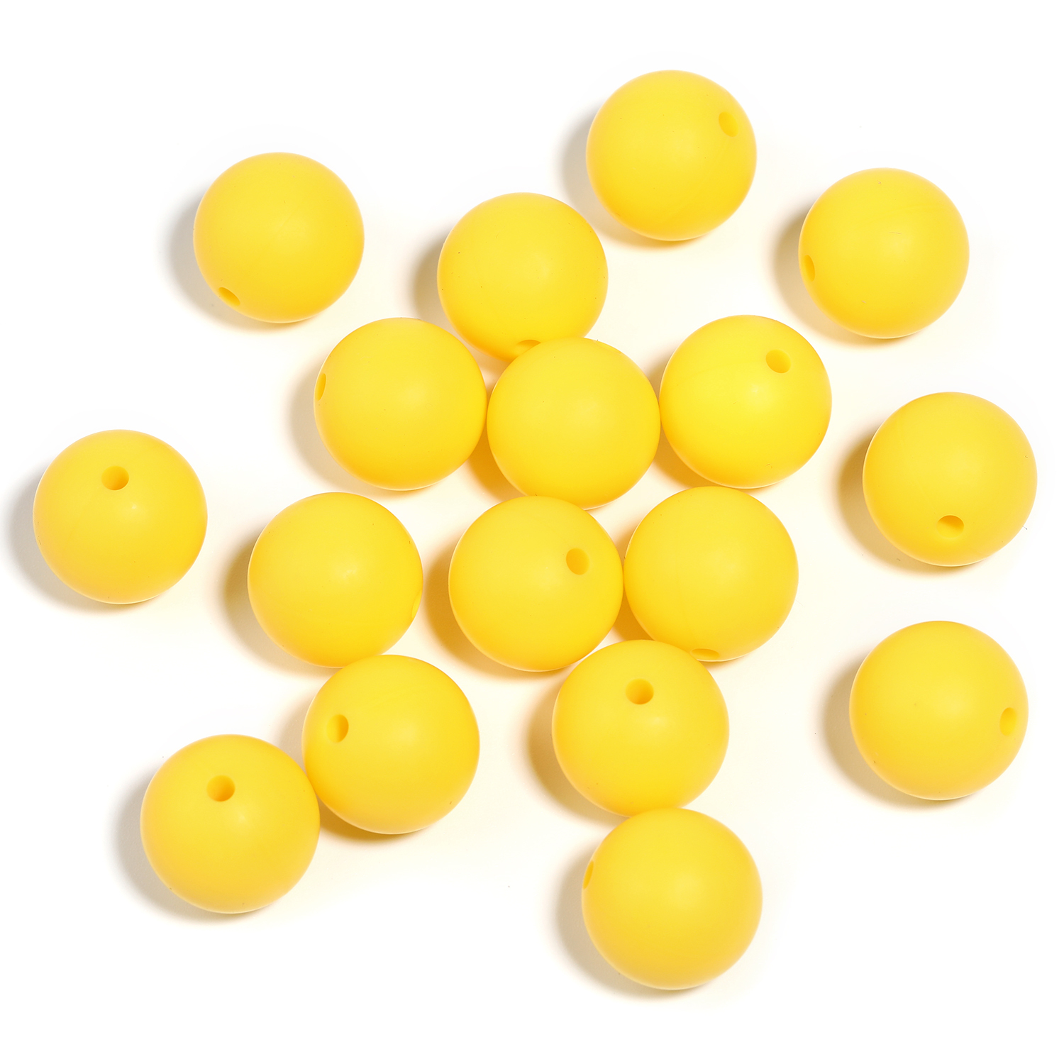 【B170】50pcs  Eco-Friendly Silicone Beads, Round, Mixed Color-JPM
