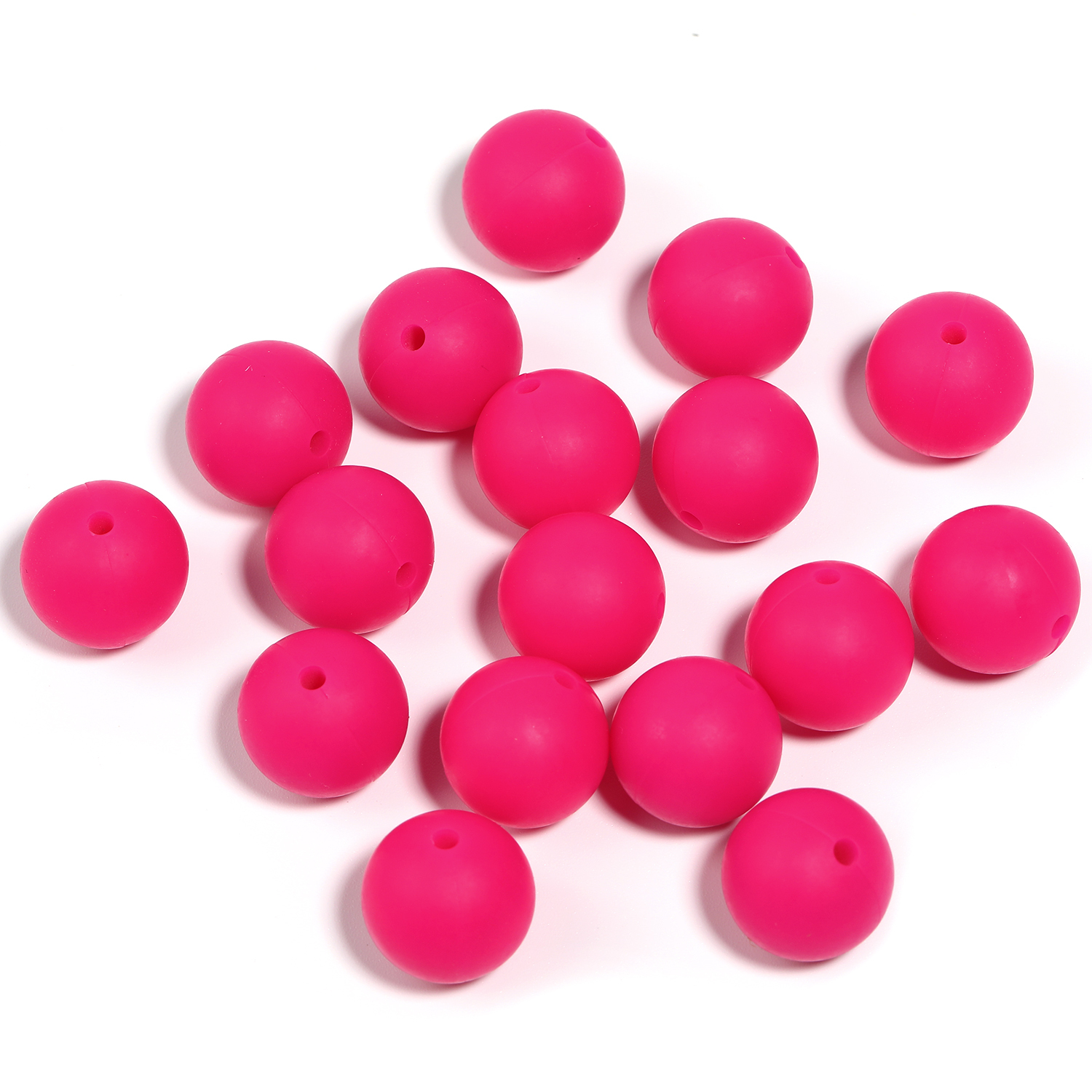 【B170】50pcs  Eco-Friendly Silicone Beads, Round, Mixed Color-JPM