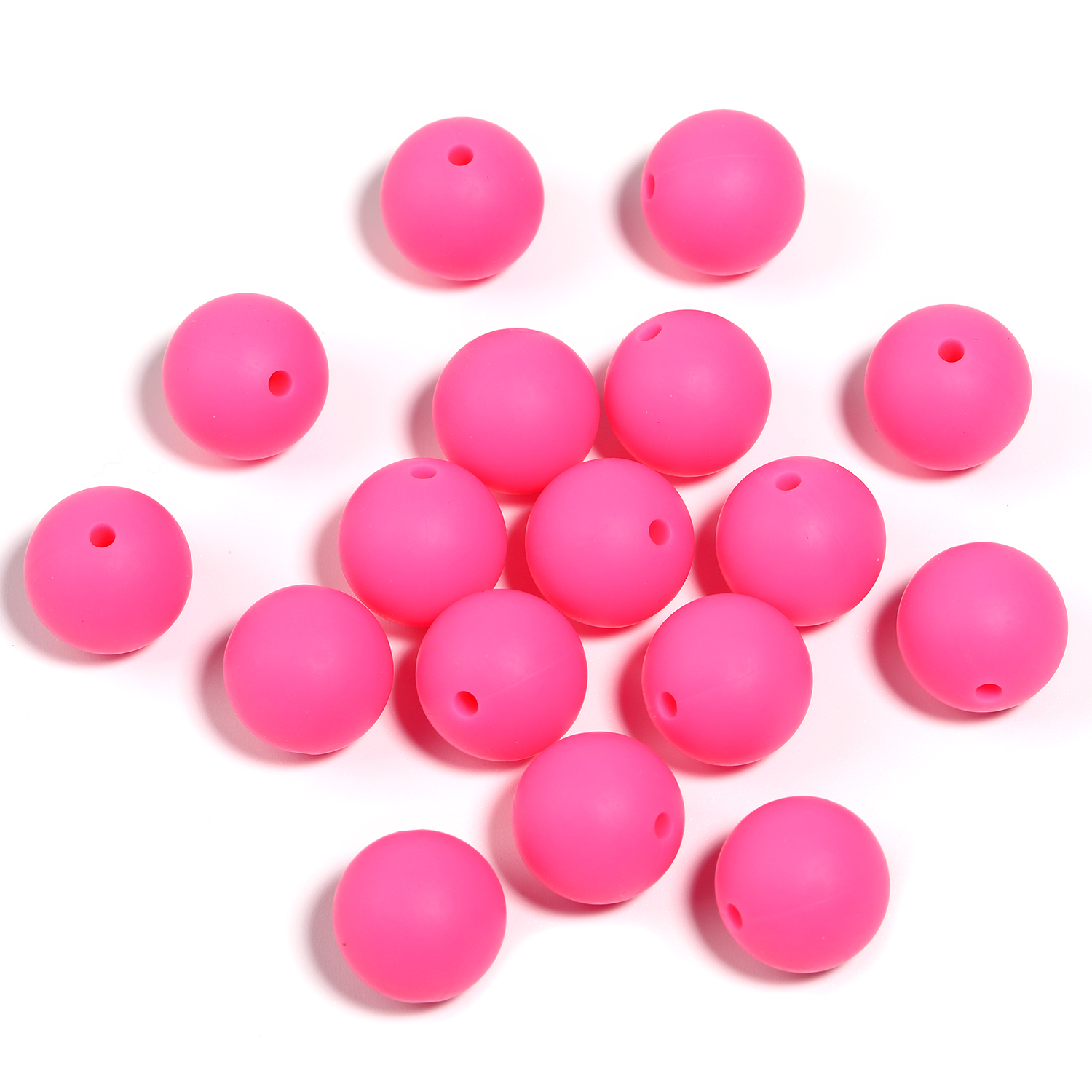 【B170】50pcs  Eco-Friendly Silicone Beads, Round, Mixed Color-JPM