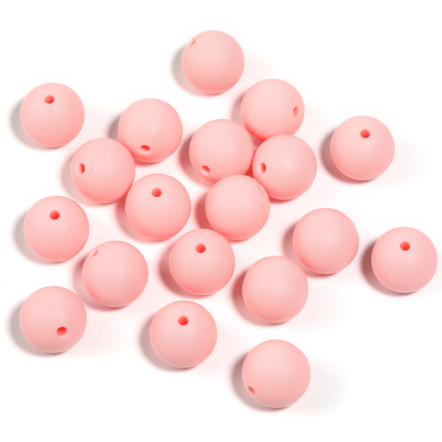【B170】50pcs  Eco-Friendly Silicone Beads, Round, Mixed Color-JPM