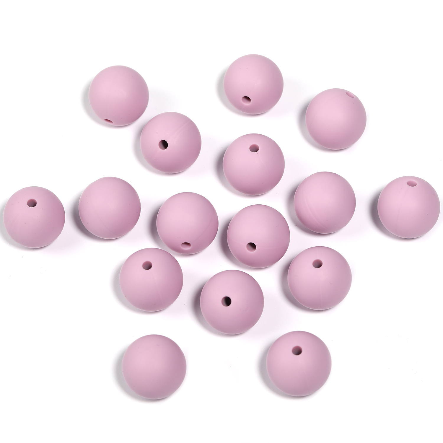 【B170】50pcs  Eco-Friendly Silicone Beads, Round, Mixed Color-JPM