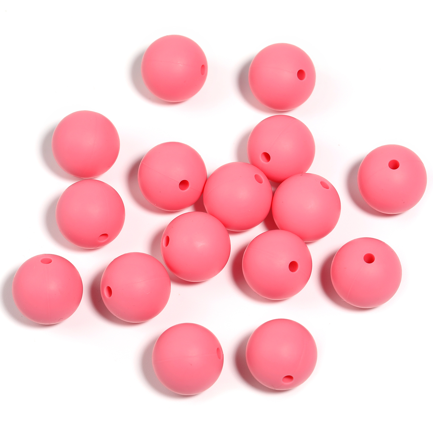 【B170】50pcs  Eco-Friendly Silicone Beads, Round, Mixed Color-JPM