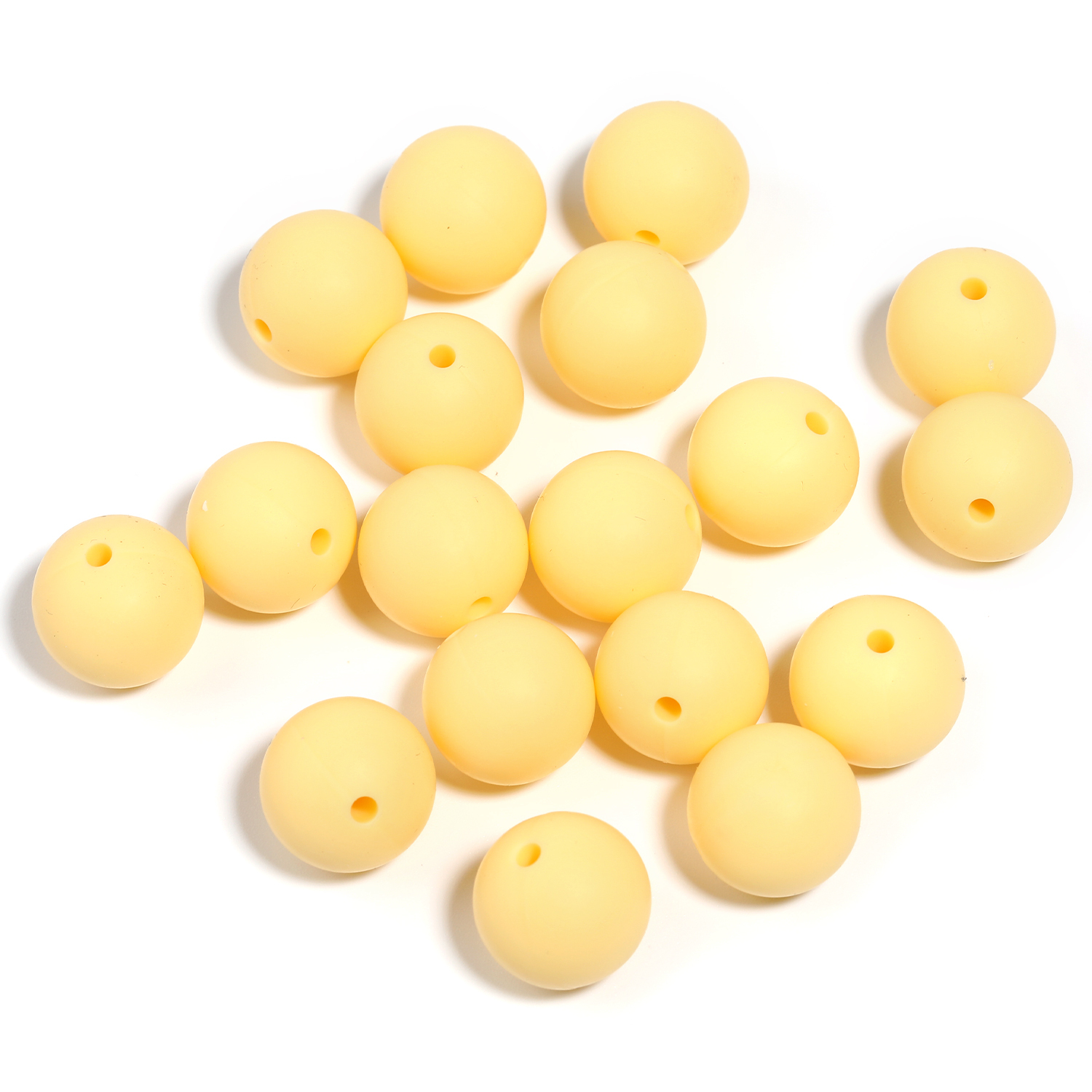 【B170】50pcs  Eco-Friendly Silicone Beads, Round, Mixed Color-JPM