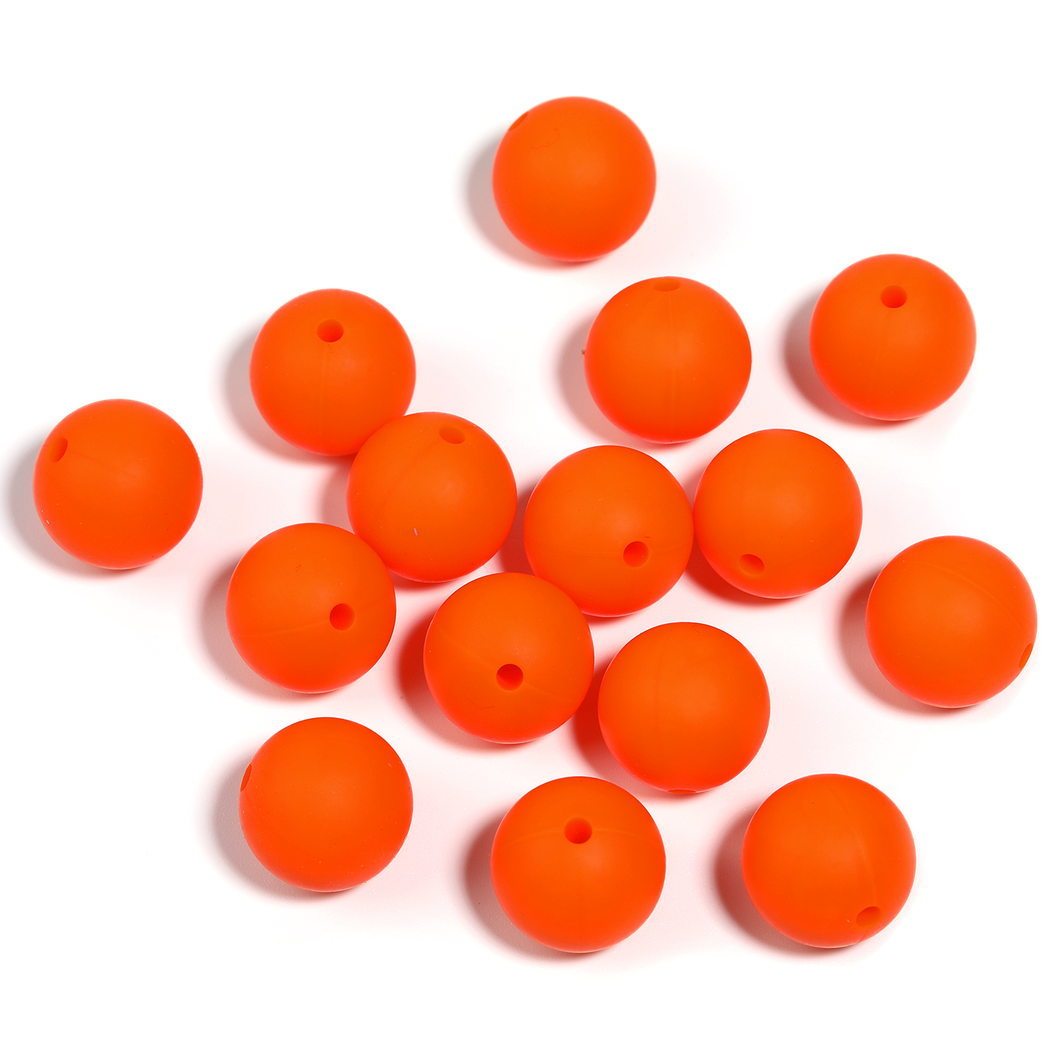 【B170】50pcs  Eco-Friendly Silicone Beads, Round, Mixed Color-JPM