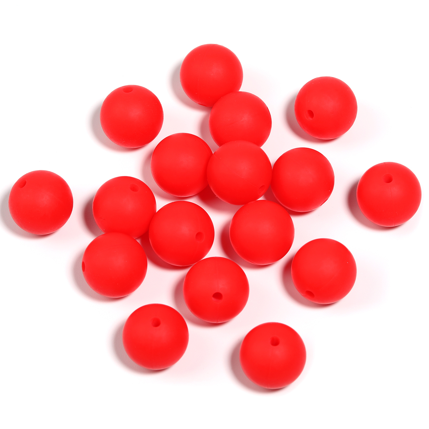 【B170】50pcs  Eco-Friendly Silicone Beads, Round, Mixed Color-JPM