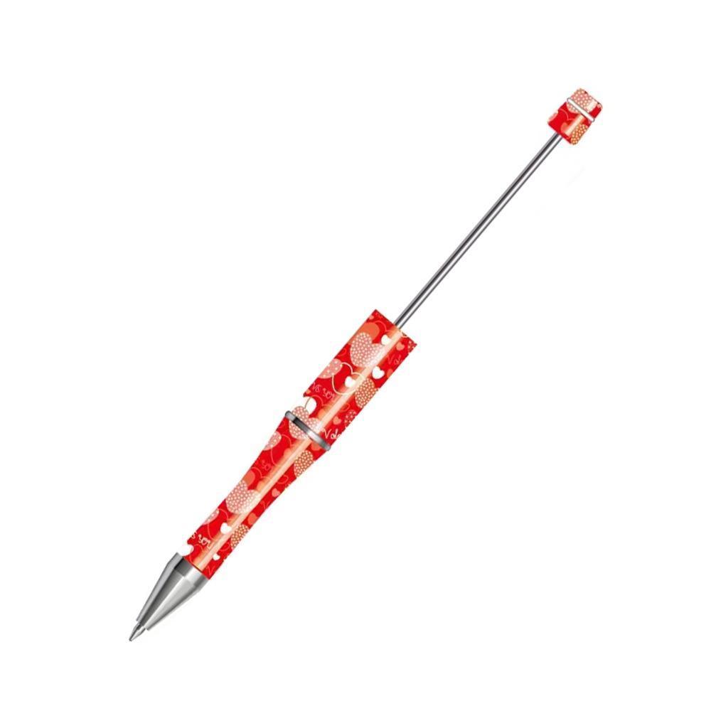 【P1】Beadable Pens Bulk Plastic Bead Ballpoint Pens for DIY 