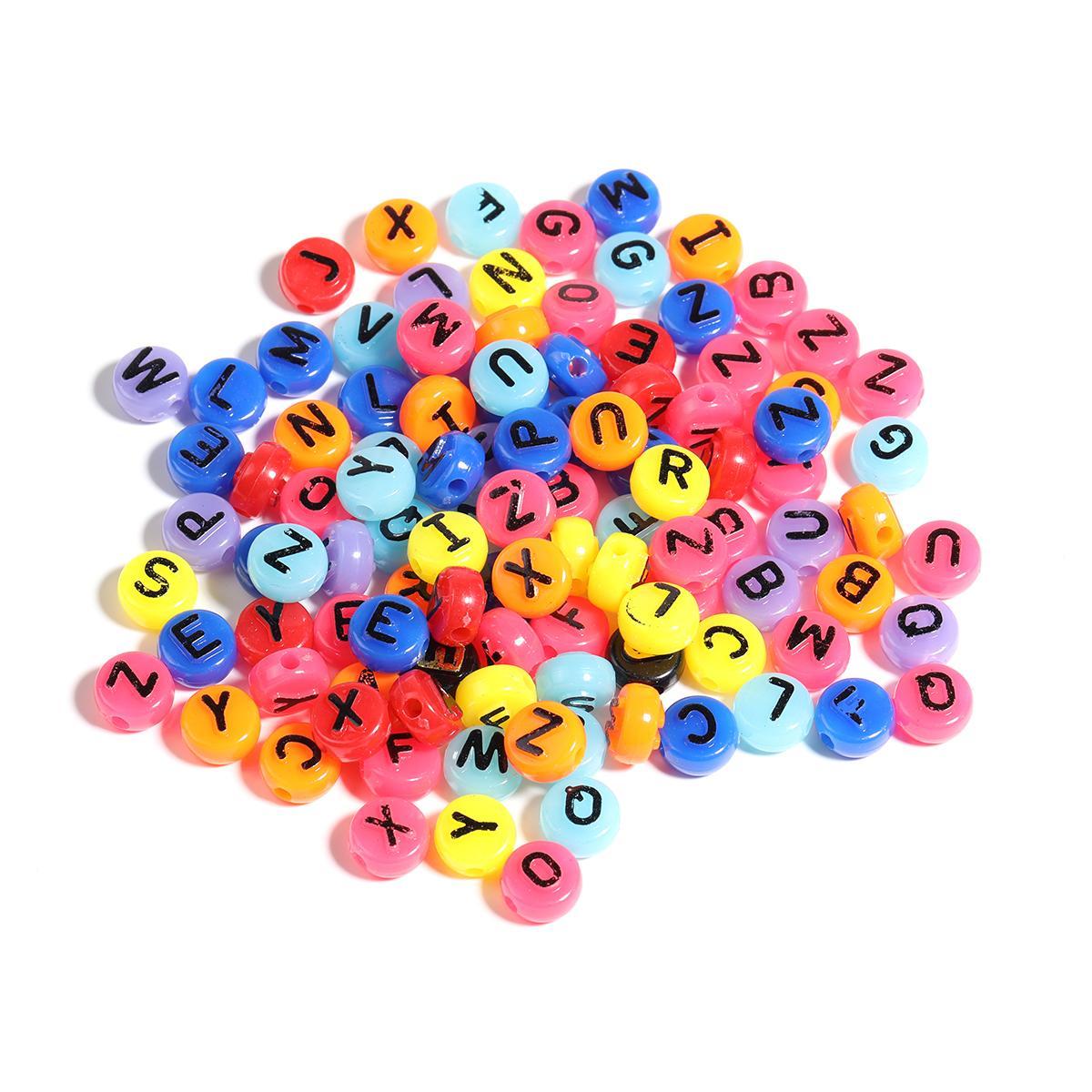 【B53】250 grams Colorful Acrylic Small Letter Beads Variuos Styles-JPM