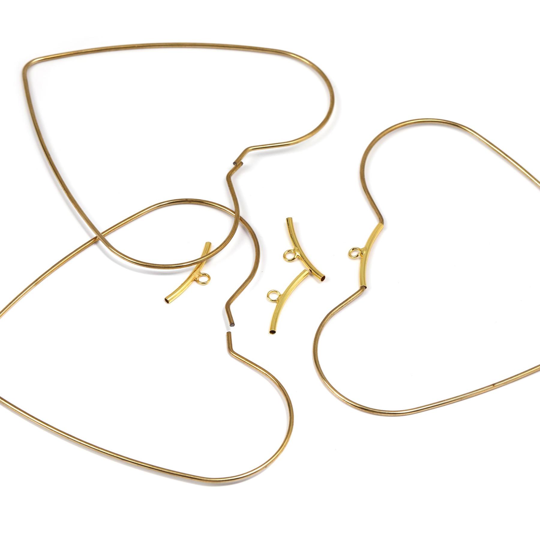 【B235】25pcs DIY Jewelry Accessories 1.5mm Wire Diameter Metal Opening Car Hanging Special-Shaped Ring