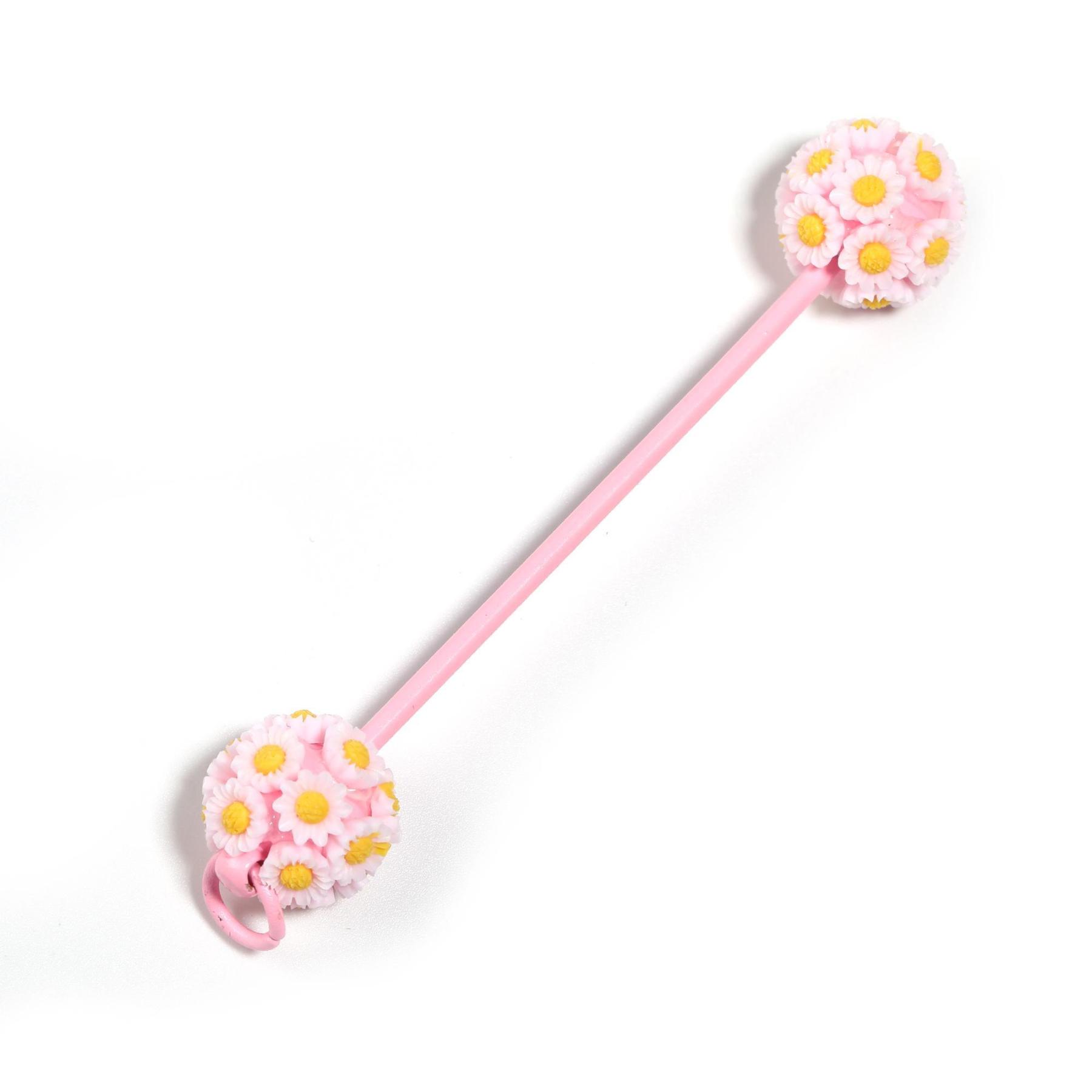 【P243】 5PCS Creative handmade beaded keychain accessory pendant with beaded stick-JPM