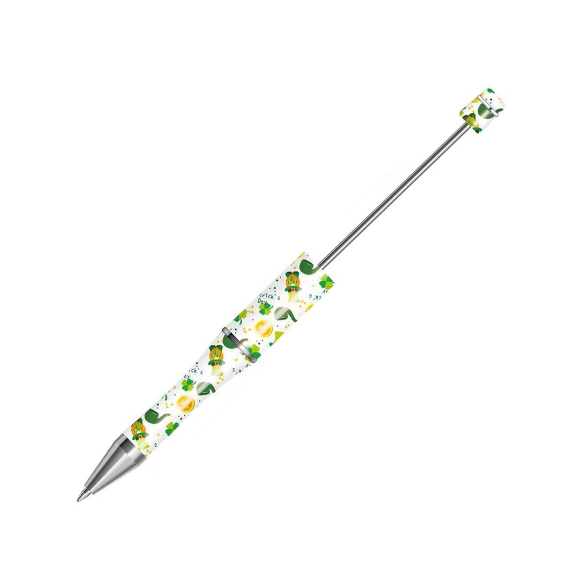 【P1】Beadable Pens Bulk Plastic Bead Ballpoint Pens for DIY 