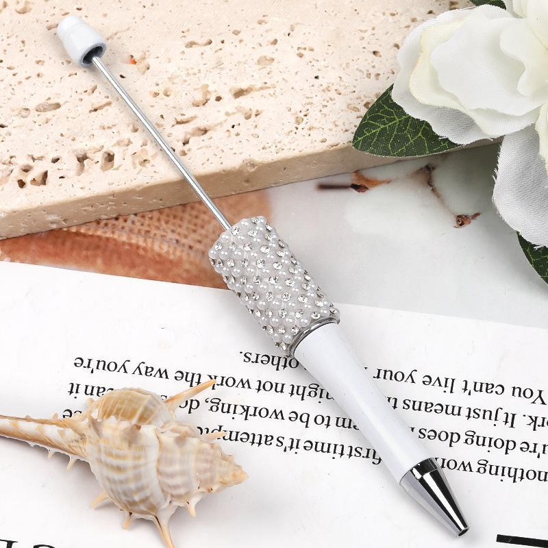 【P58】Qty 5 Diy beading pen  rhinestone pearl handmade patch bead pen -JPM