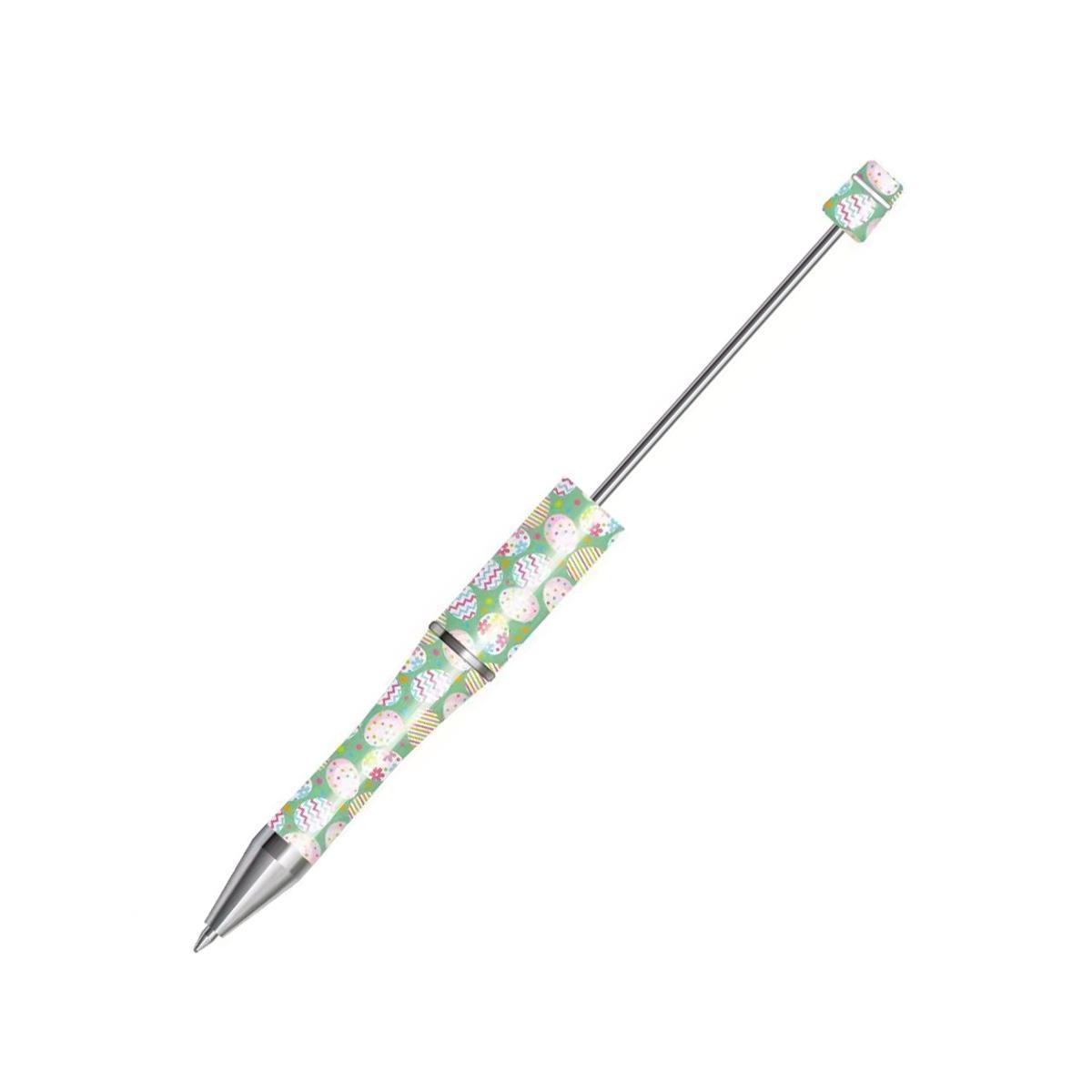 【P1】Beadable Pens Bulk Plastic Bead Ballpoint Pens for DIY 