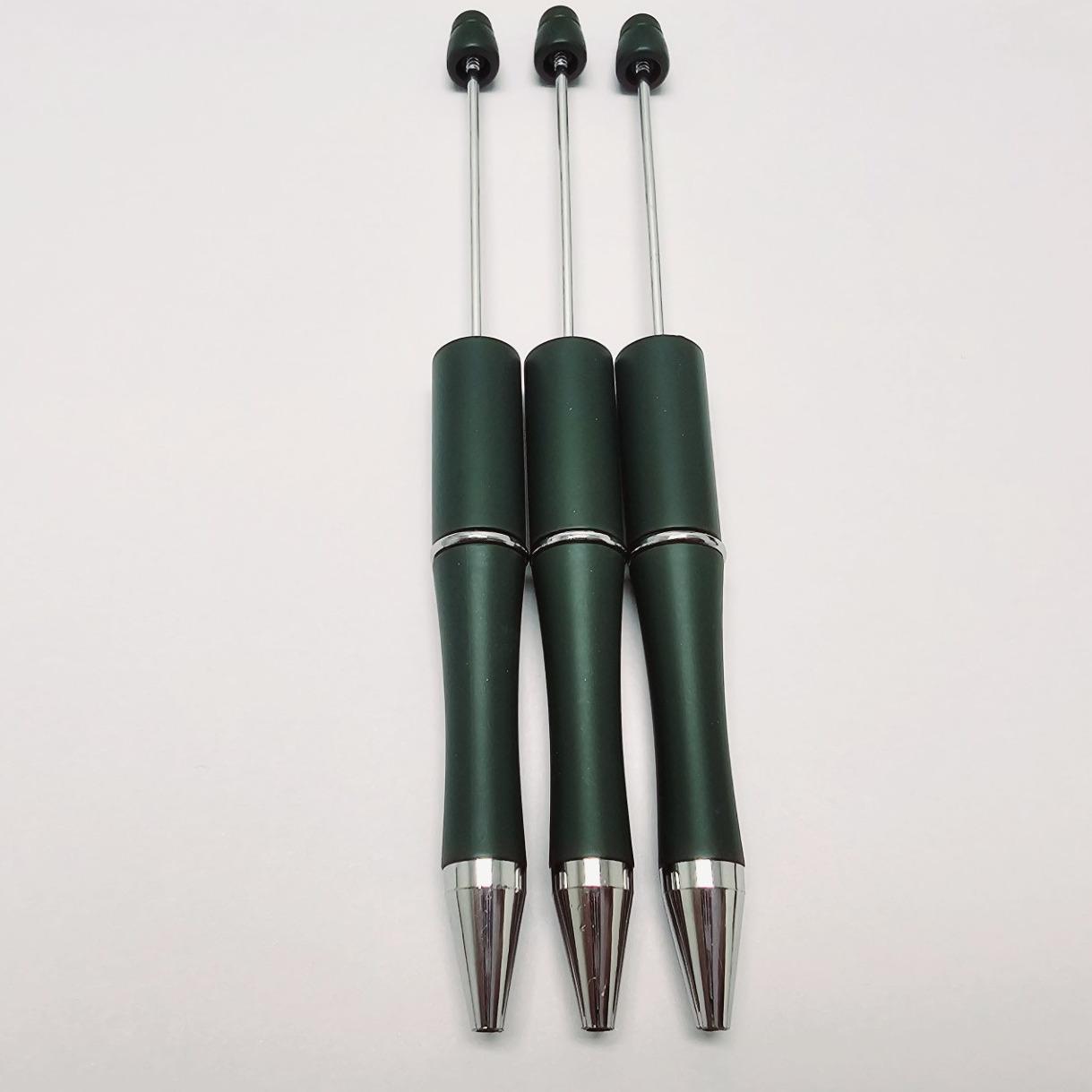 【P1】Beadable Pens Bulk Plastic Bead Ballpoint Pens for DIY 