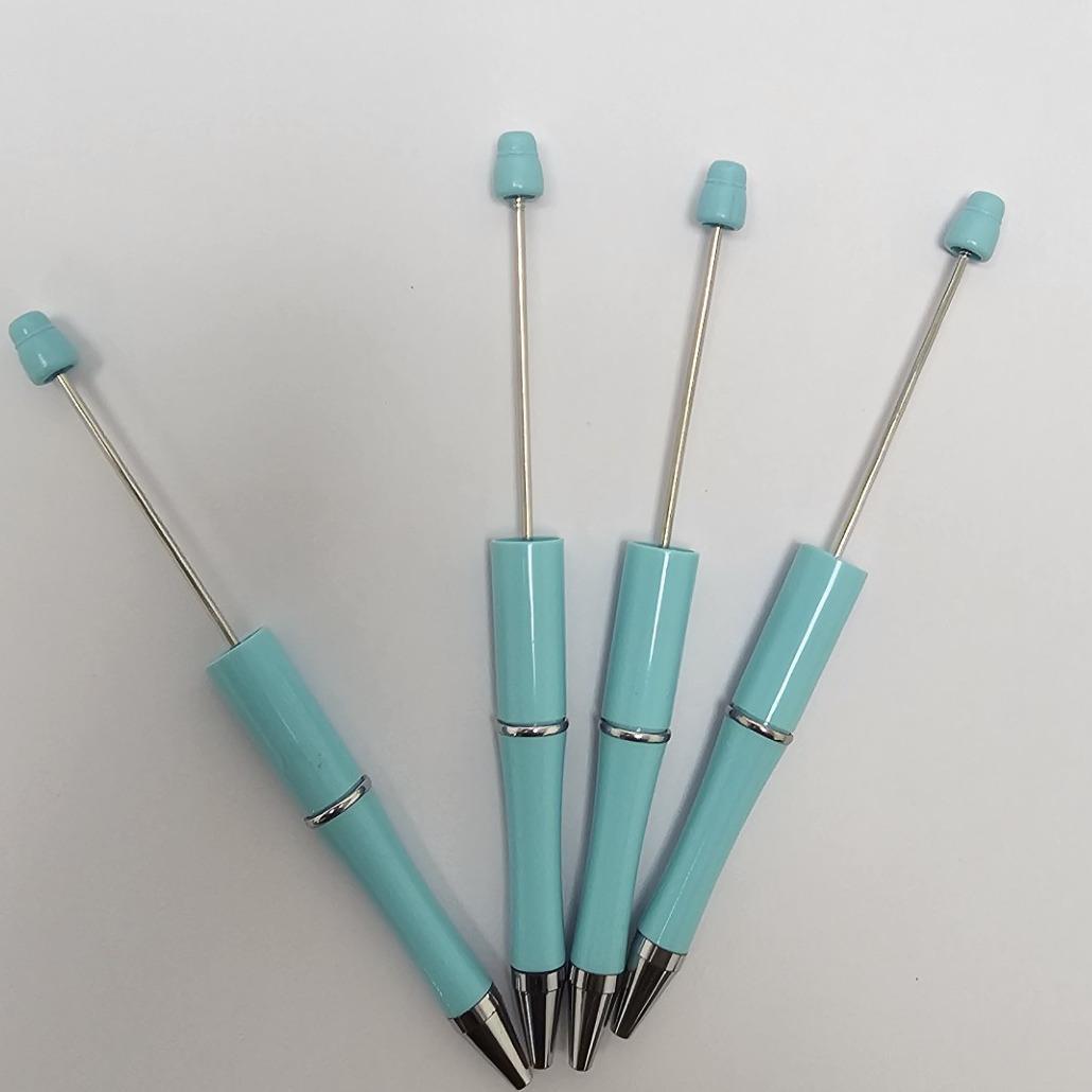 【P1】Beadable Pens Bulk Plastic Bead Ballpoint Pens for DIY 