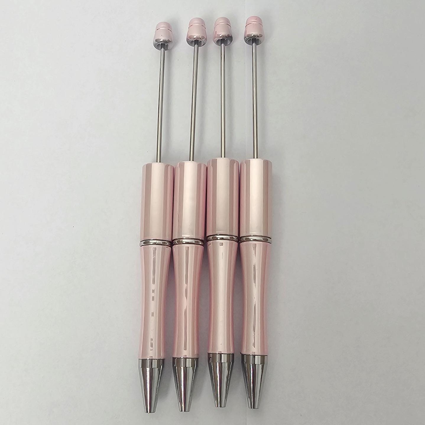 【P1】Beadable Pens Bulk Plastic Bead Ballpoint Pens for DIY 