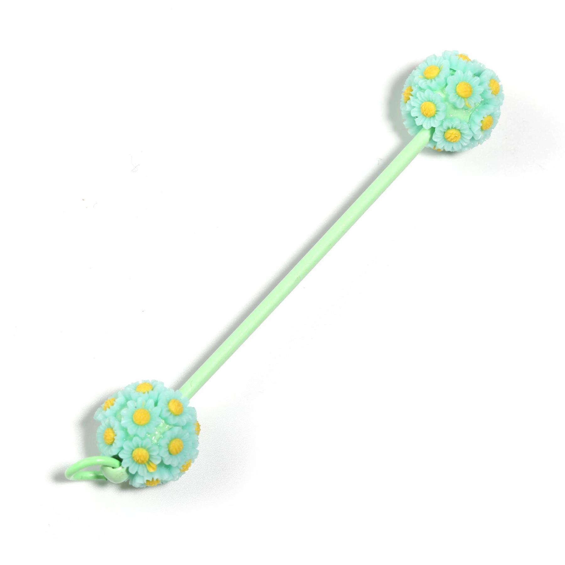 【P243】 5PCS Creative handmade beaded keychain accessory pendant with beaded stick-JPM