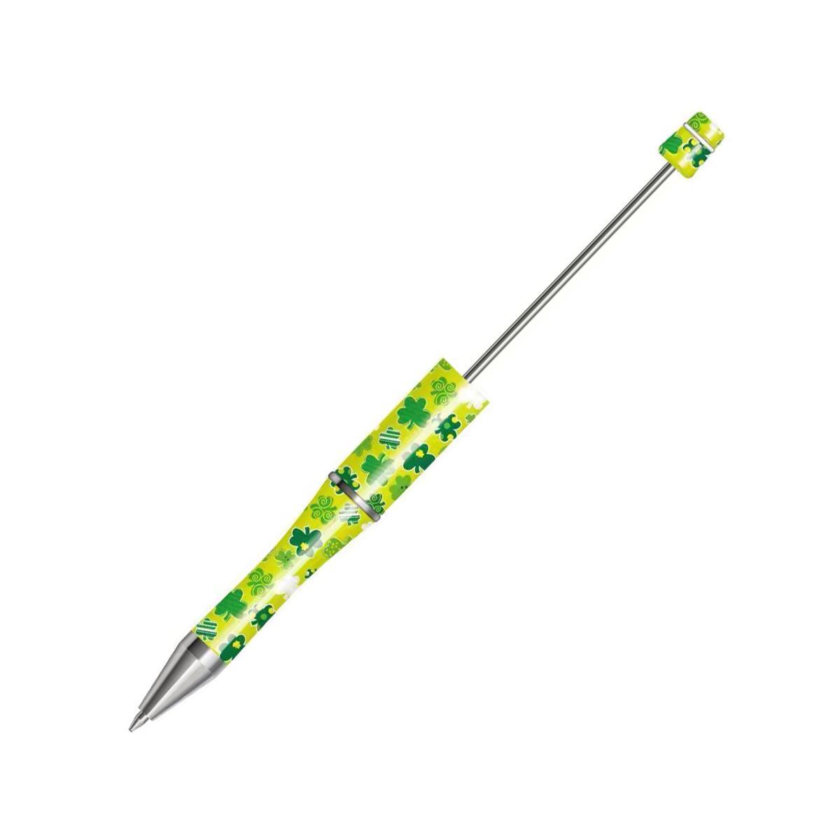 【P1】Beadable Pens Bulk Plastic Bead Ballpoint Pens for DIY 