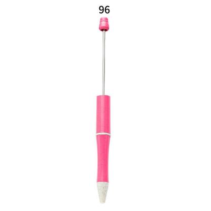 【P1】Beadable Pens Bulk Plastic Bead Ballpoint Pens for DIY 