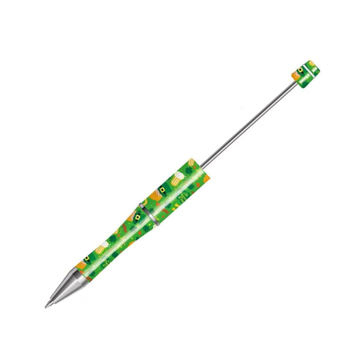 【P1】Beadable Pens Bulk Plastic Bead Ballpoint Pens for DIY 