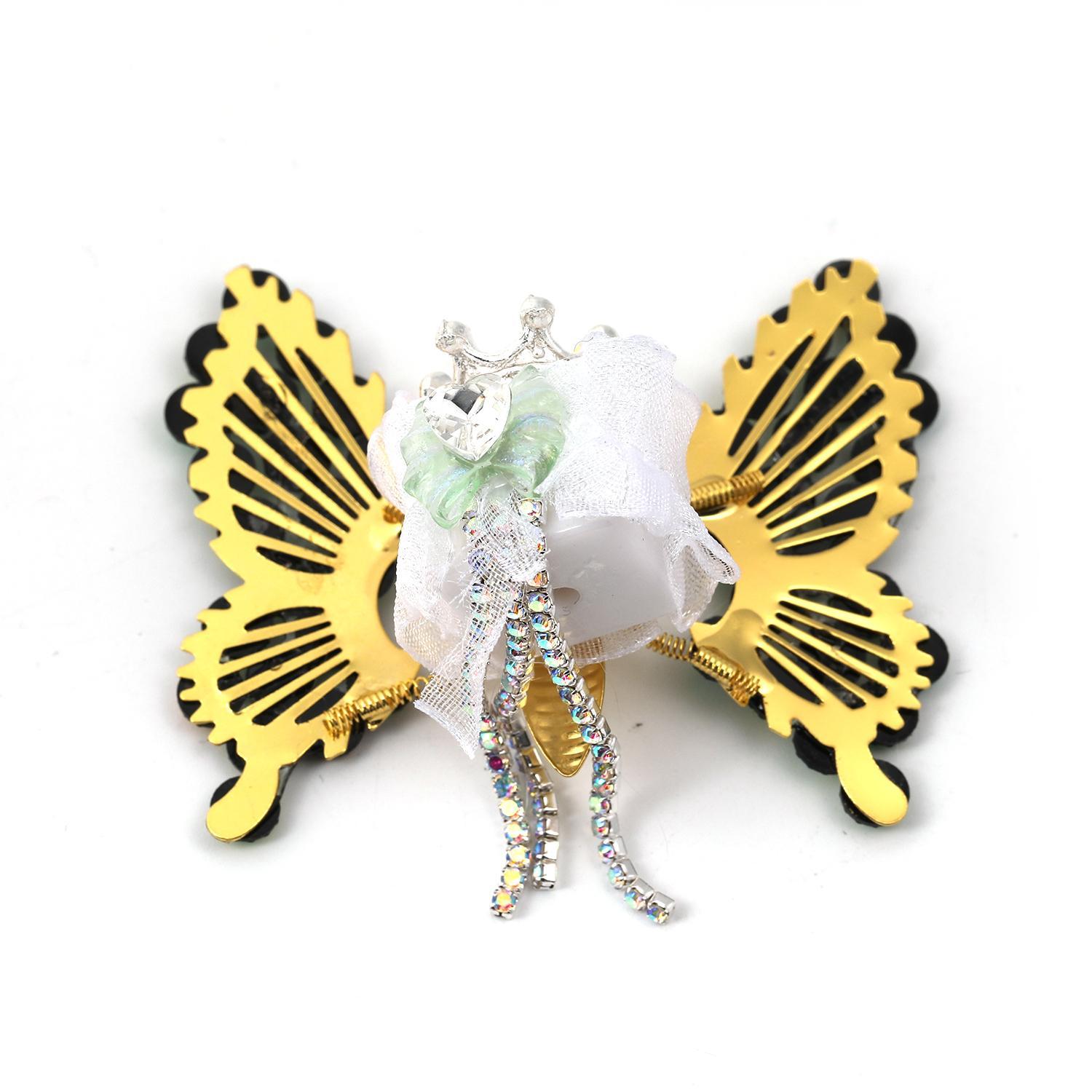 【B59】10pcs  Moving rhinestone butterfly diy pen jewelry-JPM