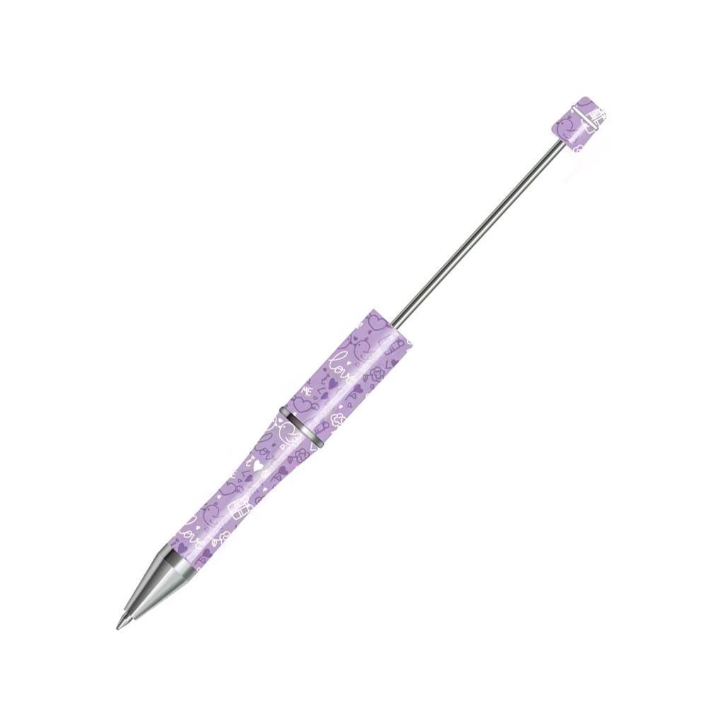 【P1】Beadable Pens Bulk Plastic Bead Ballpoint Pens for DIY 