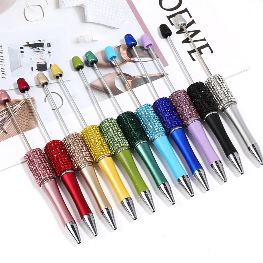 【P2] 5pcs Diamond Beaded Pens Bulk Plastic Diamond Beaded Ballpoint Pen-JPM