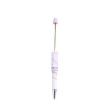 【P1】Beadable Pens Bulk Plastic Bead Ballpoint Pens for DIY 