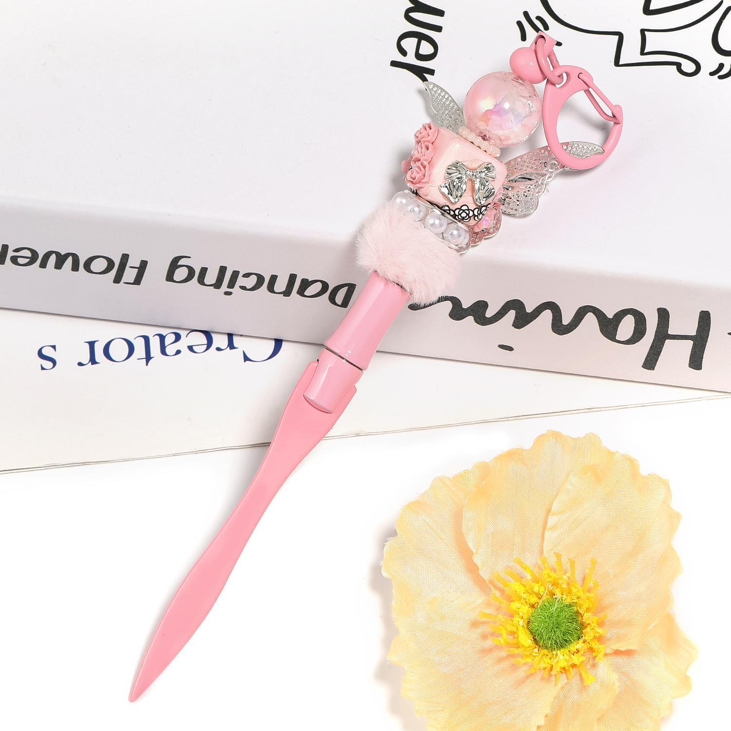 【P254】5PCS Hand-held round DIY beaded portable mirror 5pc Letter opener-JPM