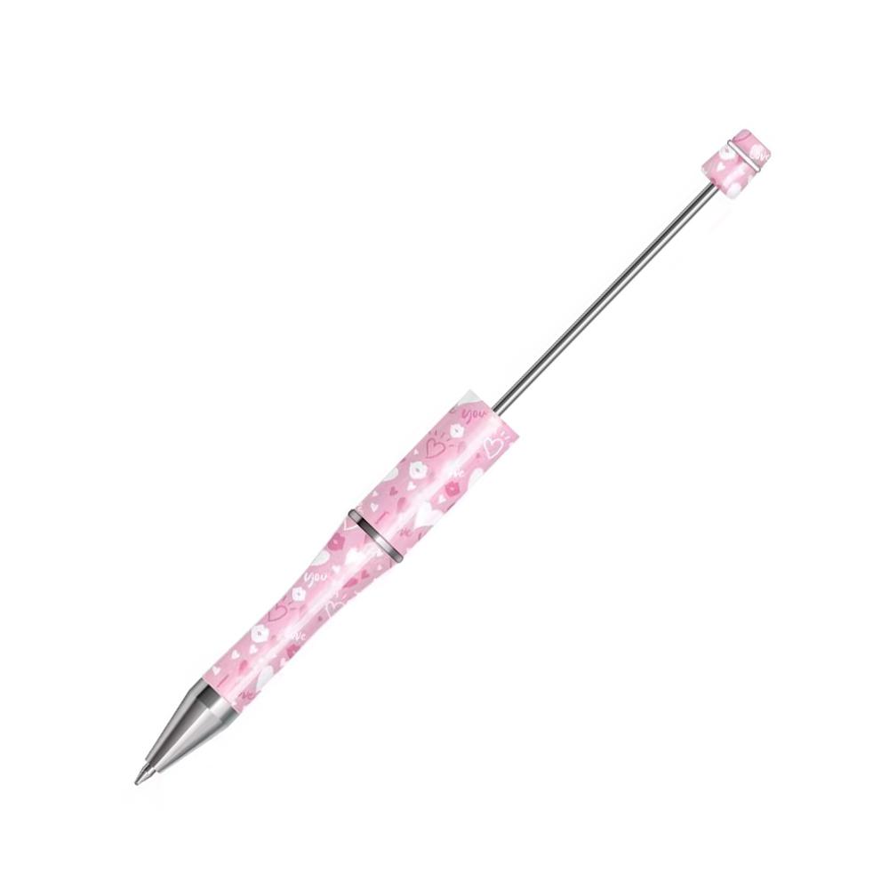 【P1】Beadable Pens Bulk Plastic Bead Ballpoint Pens for DIY 